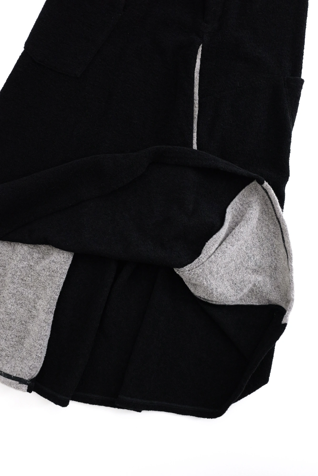 YOHJI YAMAMOTO Jupe mi-longue en laine Noir vintage, passéist — photo 10
