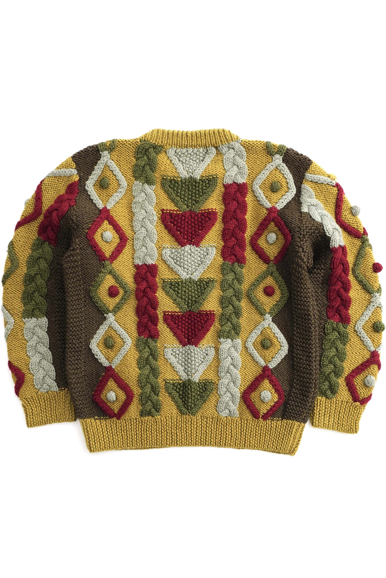 KANSAI YAMAMOTO Pull-over en laine Multicolore vintage, passéist — photo 13