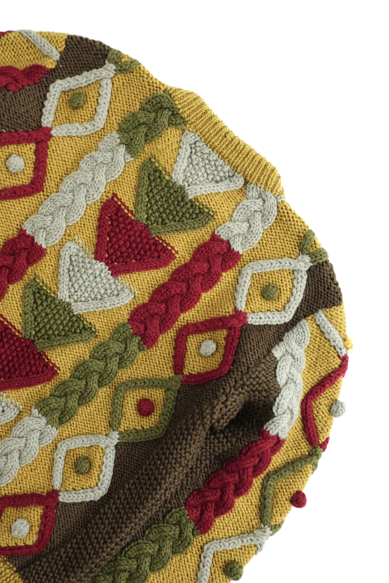 KANSAI YAMAMOTO Pull-over en laine Multicolore vintage, passéist — photo 14