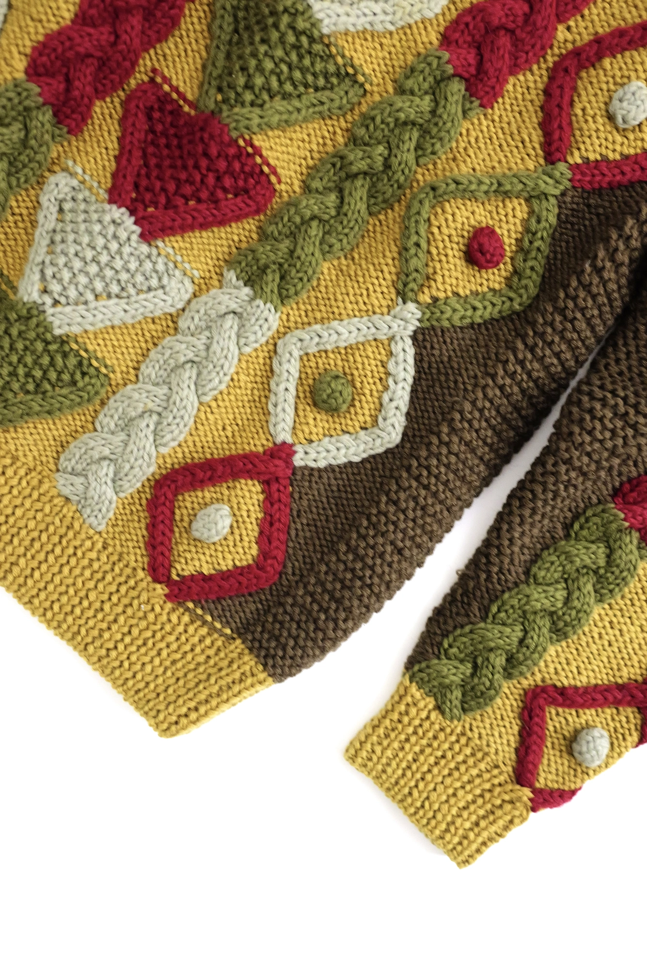 KANSAI YAMAMOTO Pull-over en laine Multicolore vintage, passéist — photo 3