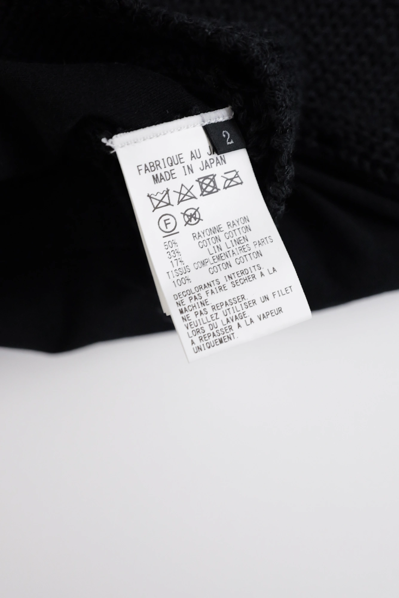 YOHJI YAMAMOTO Haut Noir vintage, passéist — photo 8