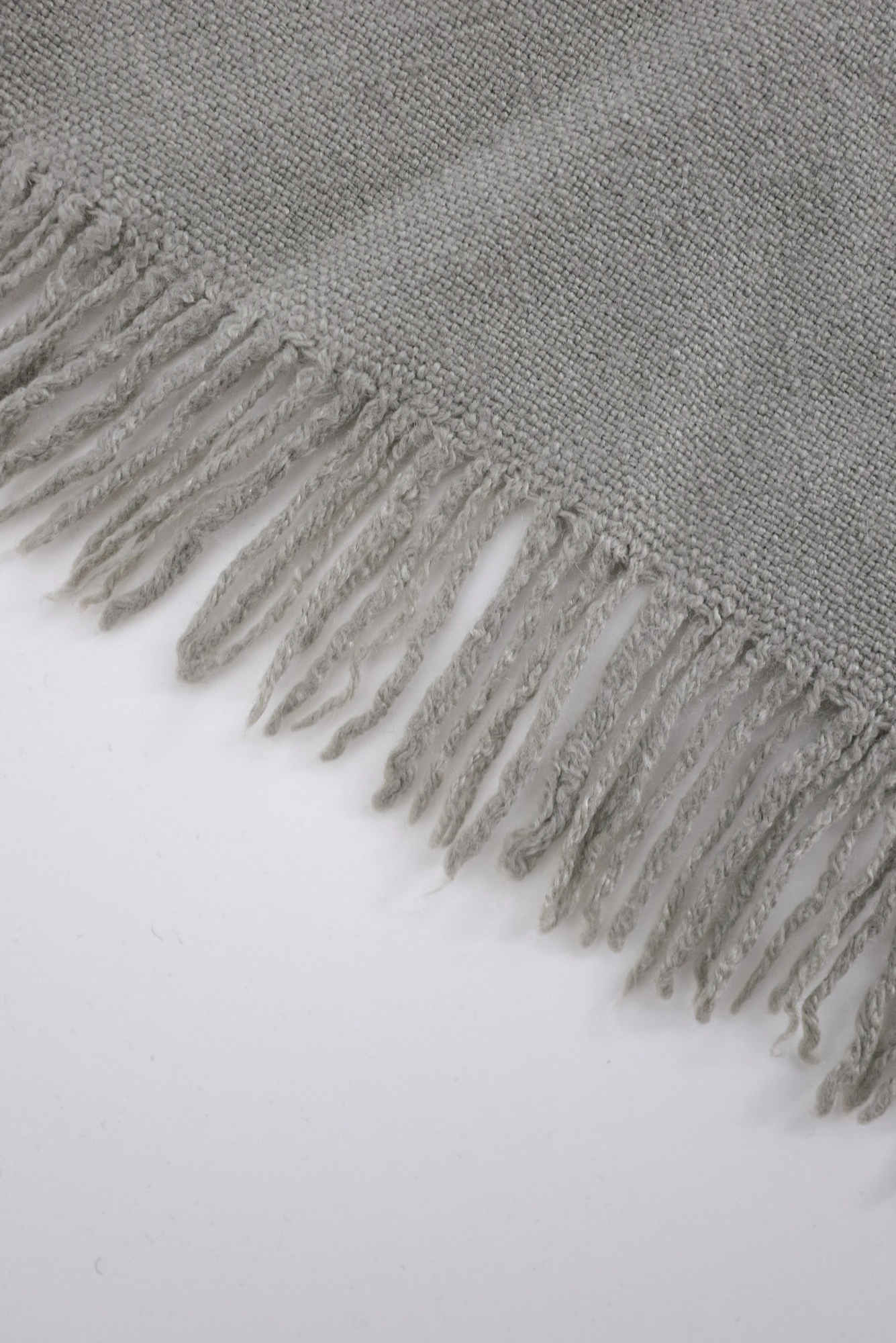 YOHJI YAMAMOTO Echarpe en soie Gris vintage, passéist — photo 7