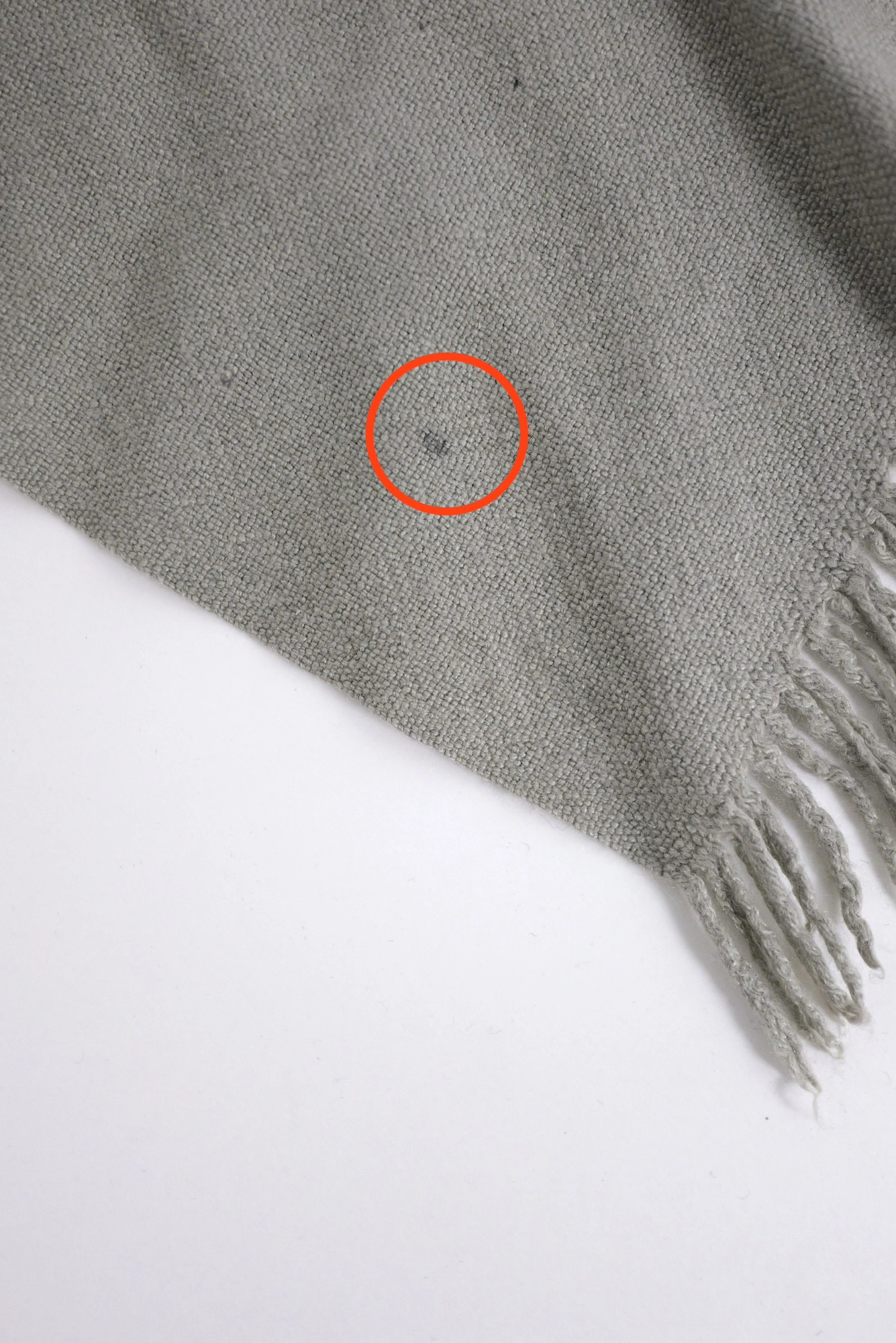 YOHJI YAMAMOTO Echarpe en soie Gris vintage, passéist — photo 9