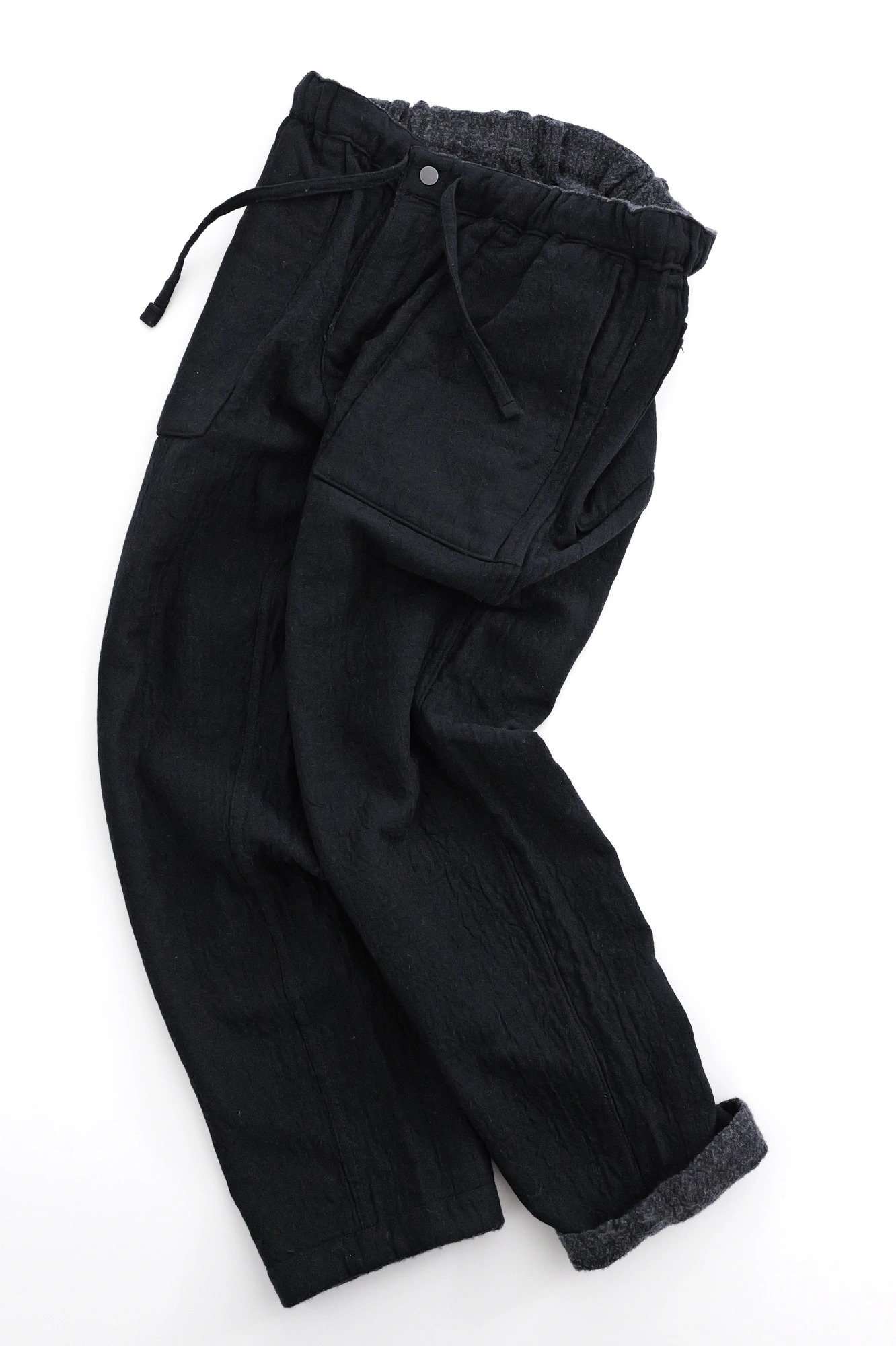 ISSEY MIYAKE Pantalon en laine Noir vintage, passéist — photo 1