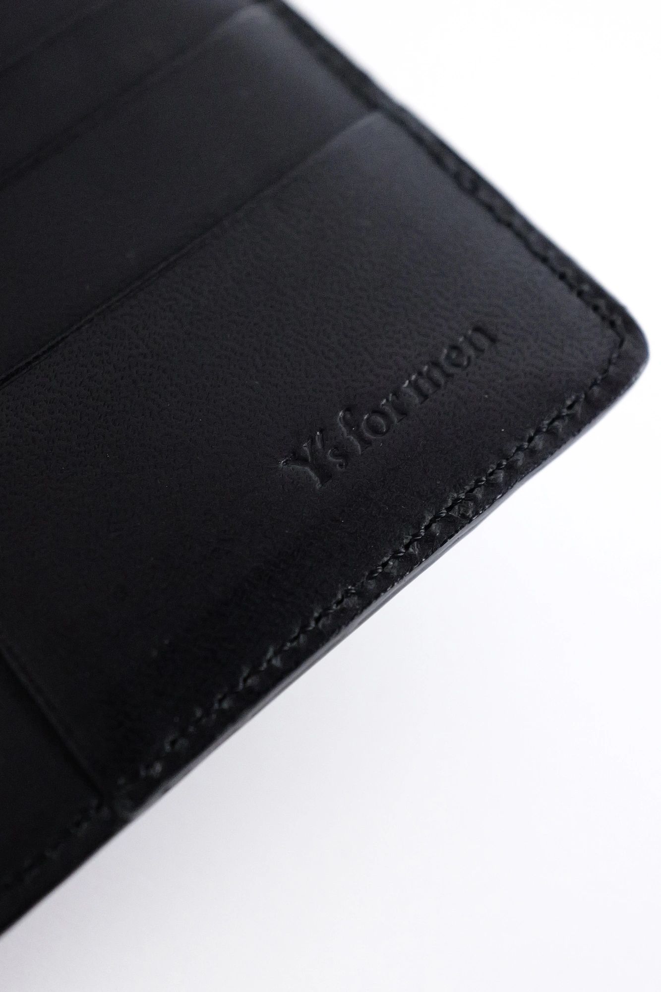 YOHJI YAMAMOTO Petite maroquinerie en cuir Noir vintage, passéist — photo 5