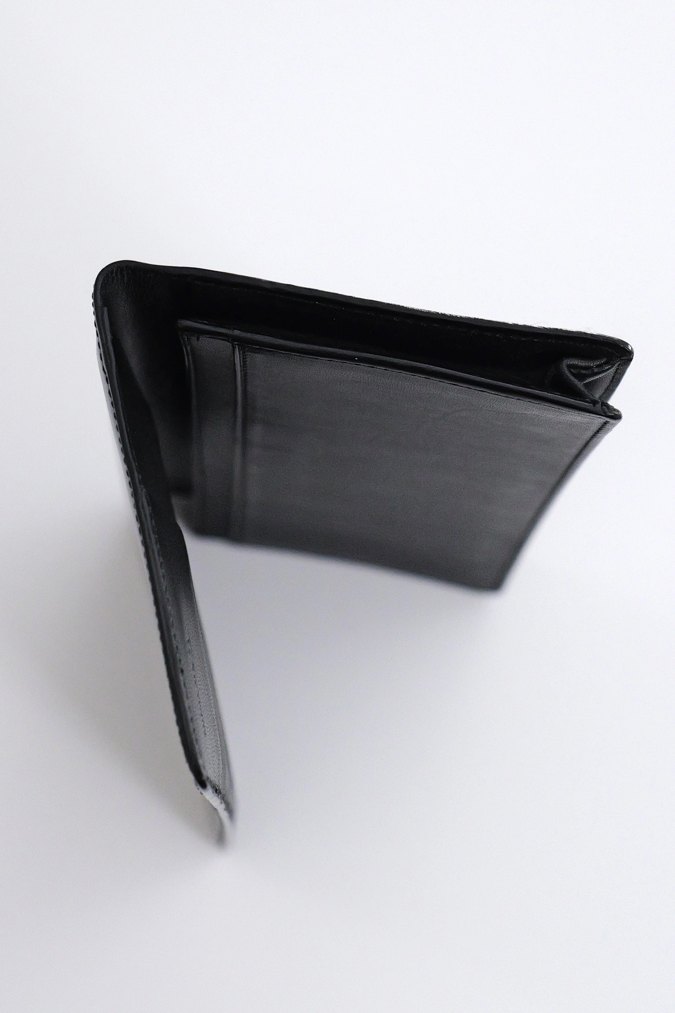 YOHJI YAMAMOTO Petite maroquinerie en cuir Noir vintage, passéist — photo 8