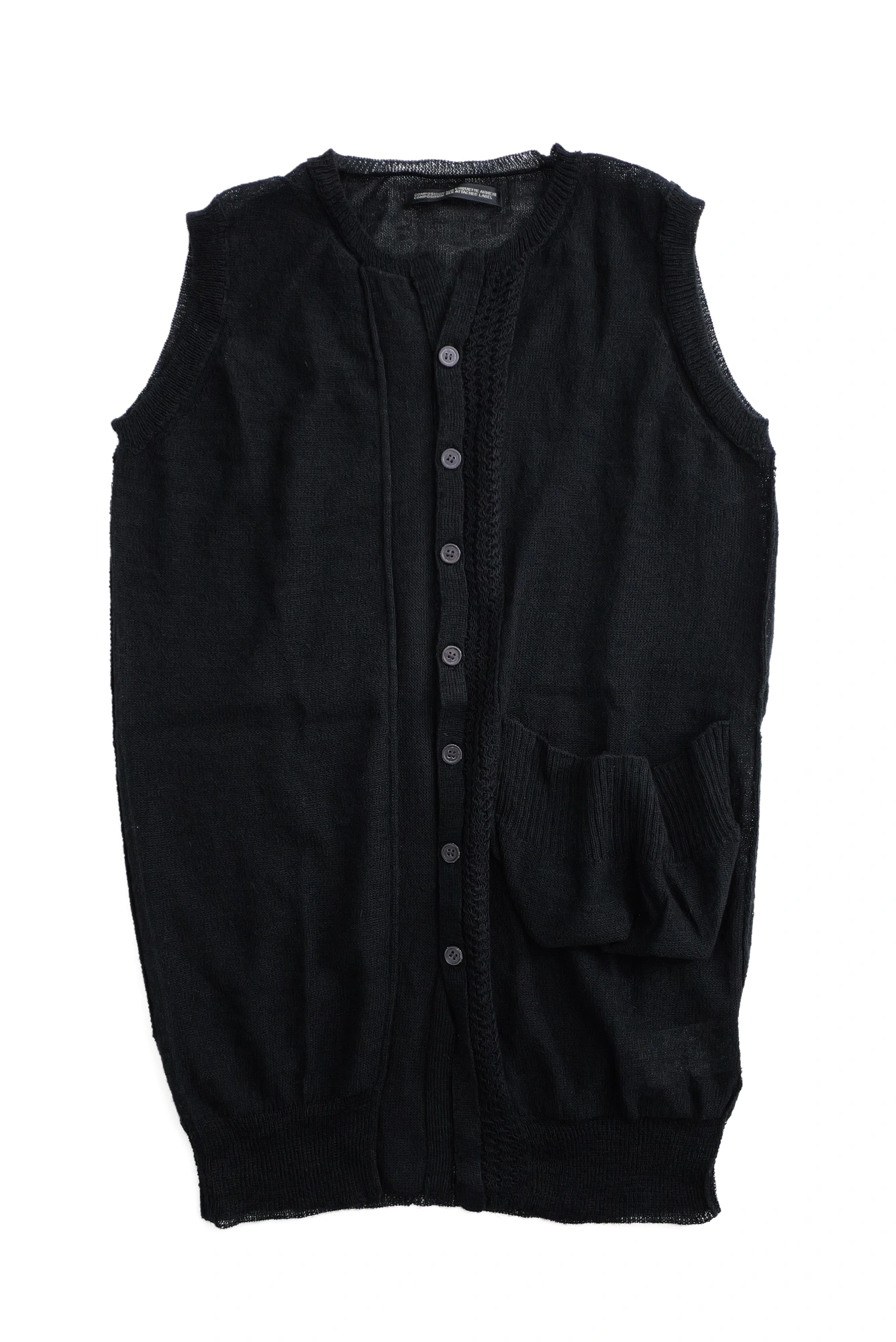 YOHJI YAMAMOTO Pull Noir vintage, passéist — photo 1