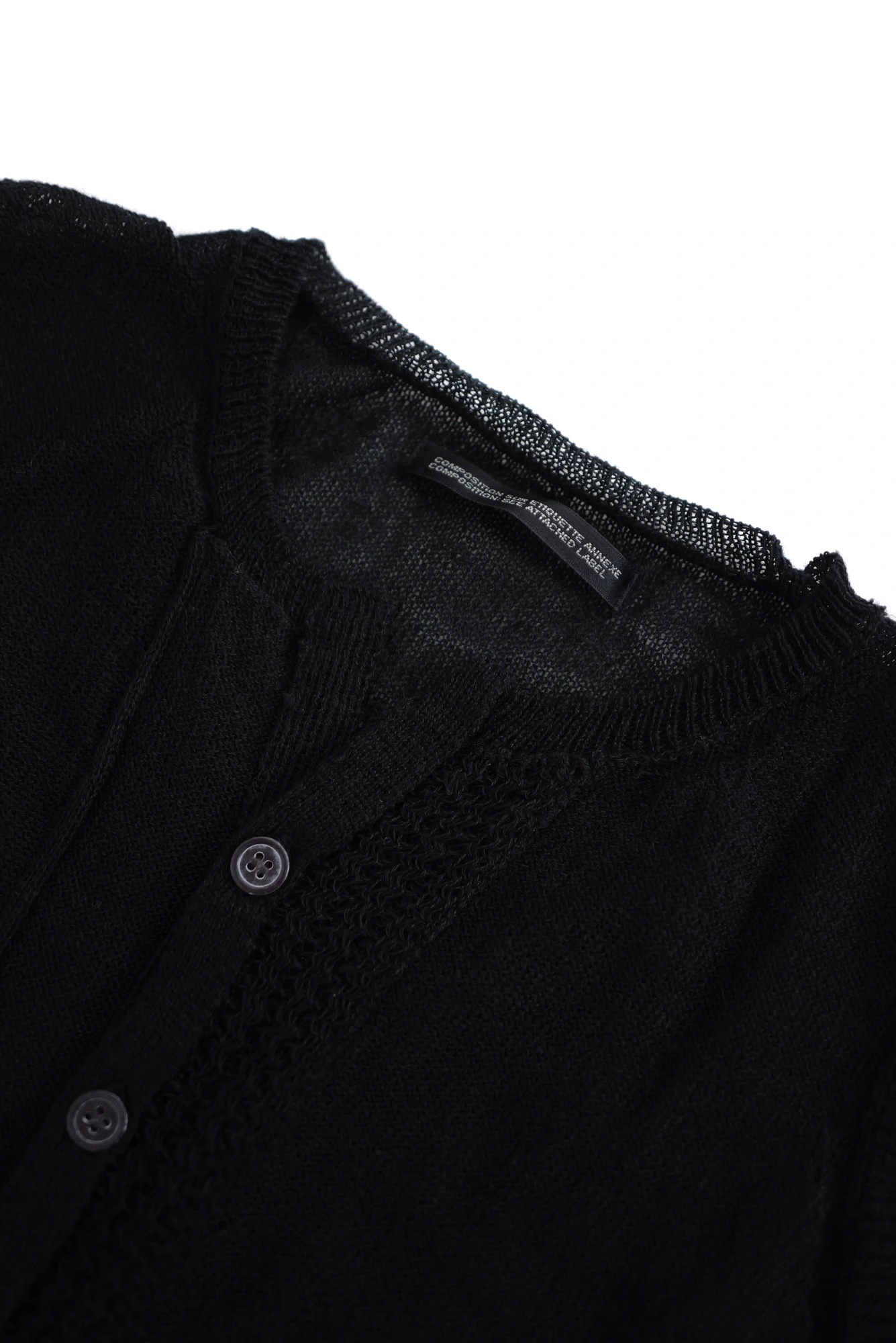 YOHJI YAMAMOTO Pull Noir vintage, passéist — photo 5