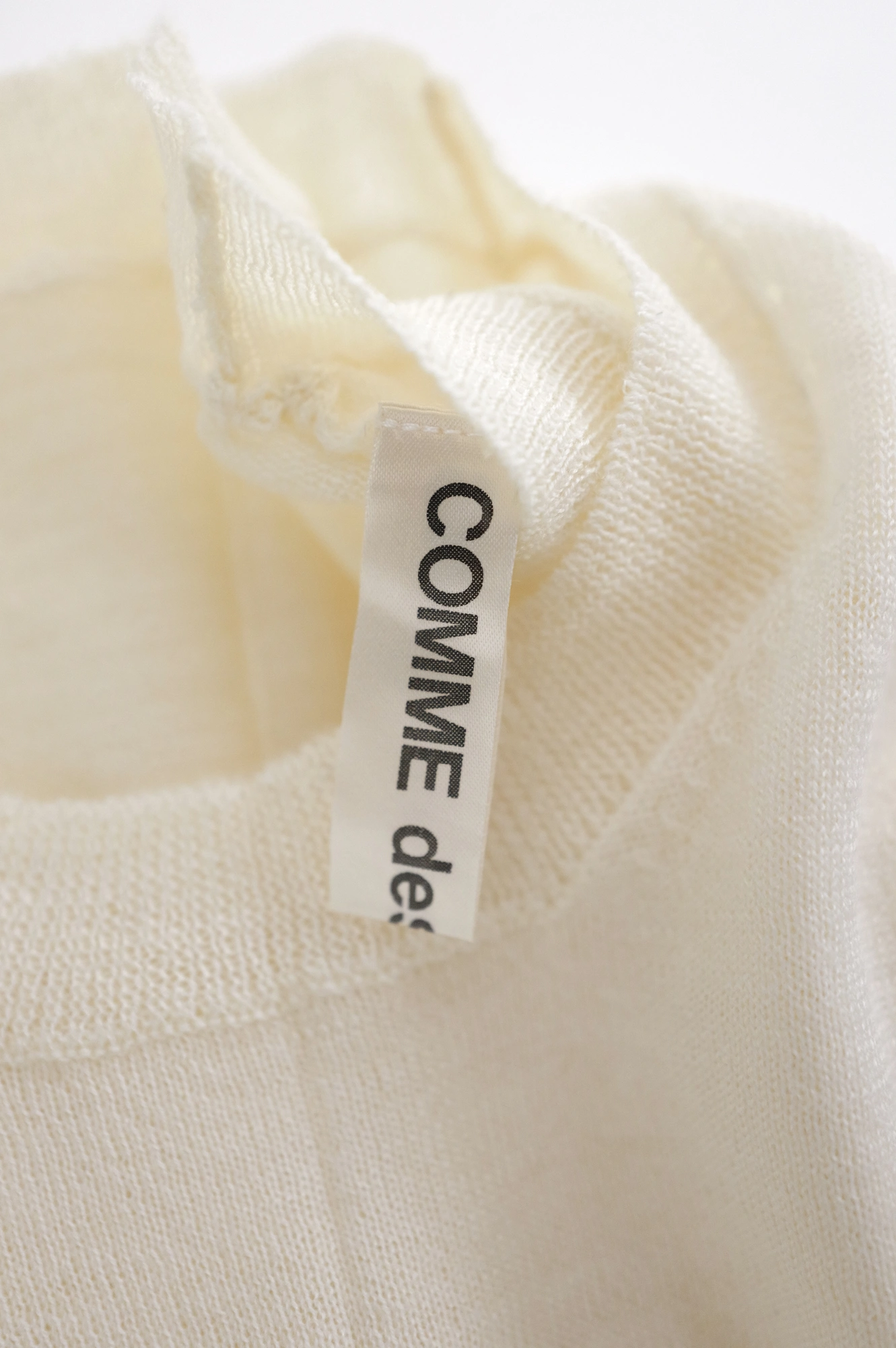 COMME DES GARÇONS Cardigan en laine Beige vintage, passéist — photo 12