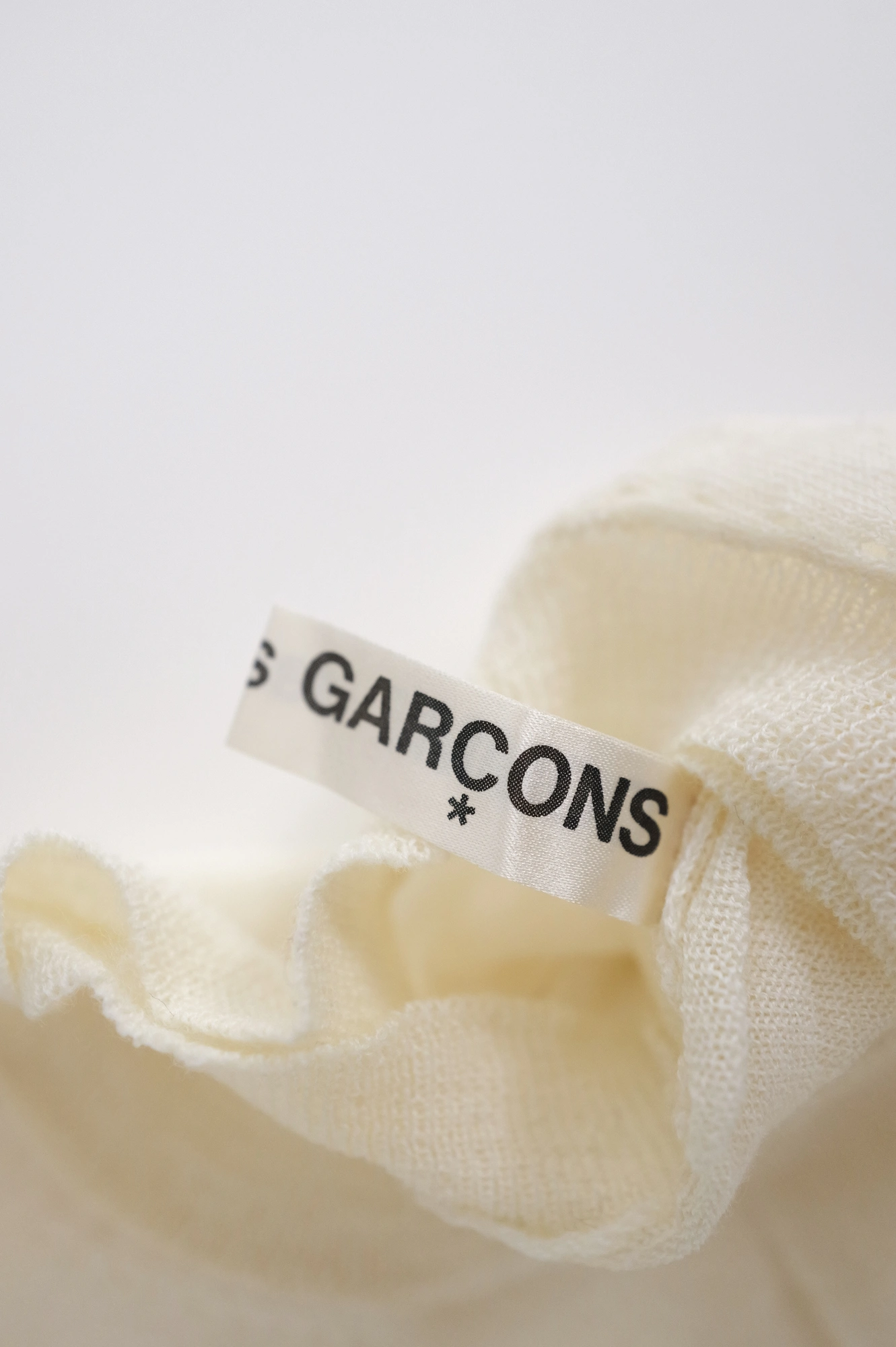 COMME DES GARÇONS Cardigan en laine Beige vintage, passéist — photo 13