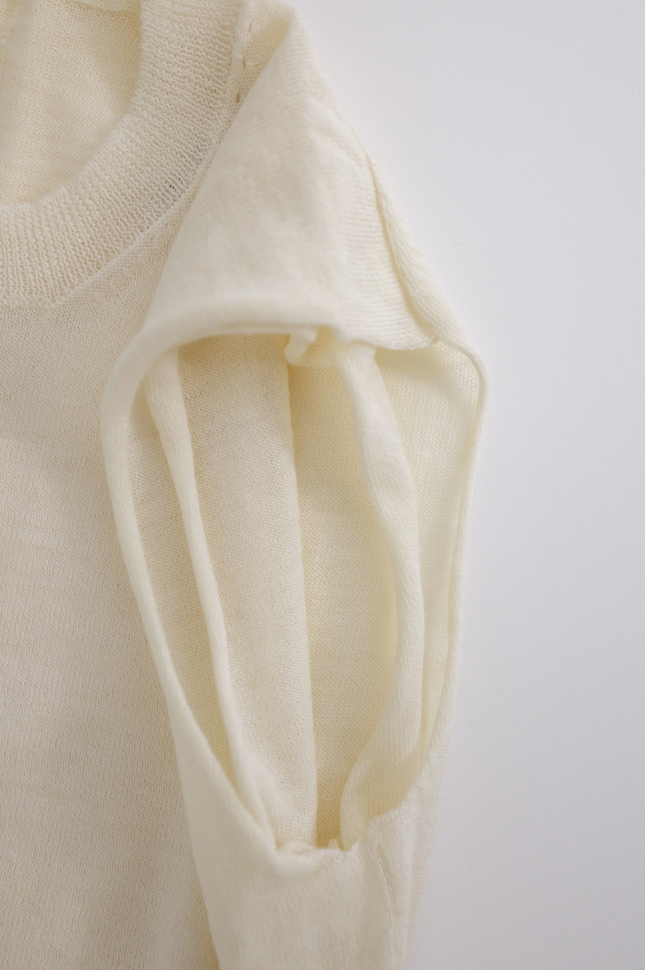 COMME DES GARÇONS Cardigan en laine Beige vintage, passéist — photo 6