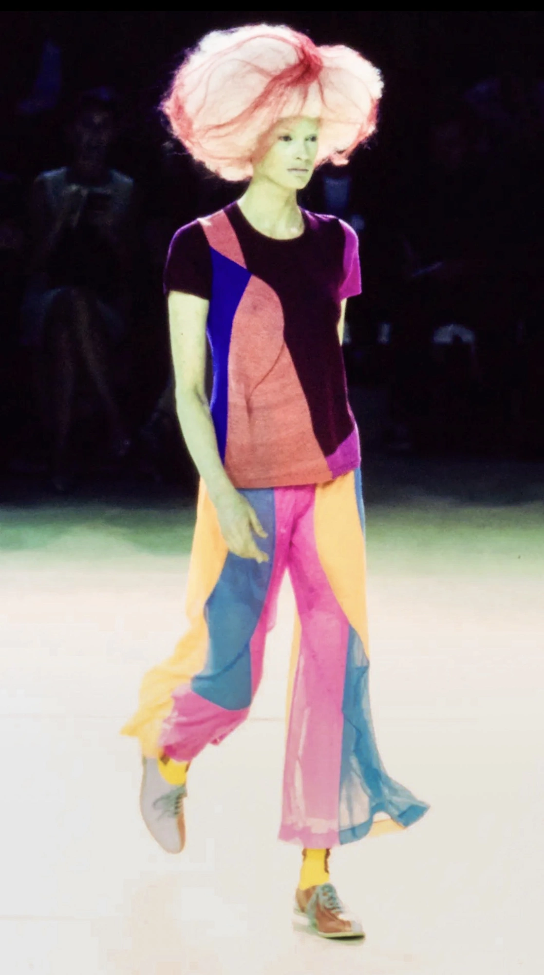 COMME DES GARÇONS Pull-over en laine Multicolore vintage, passéist — photo 1