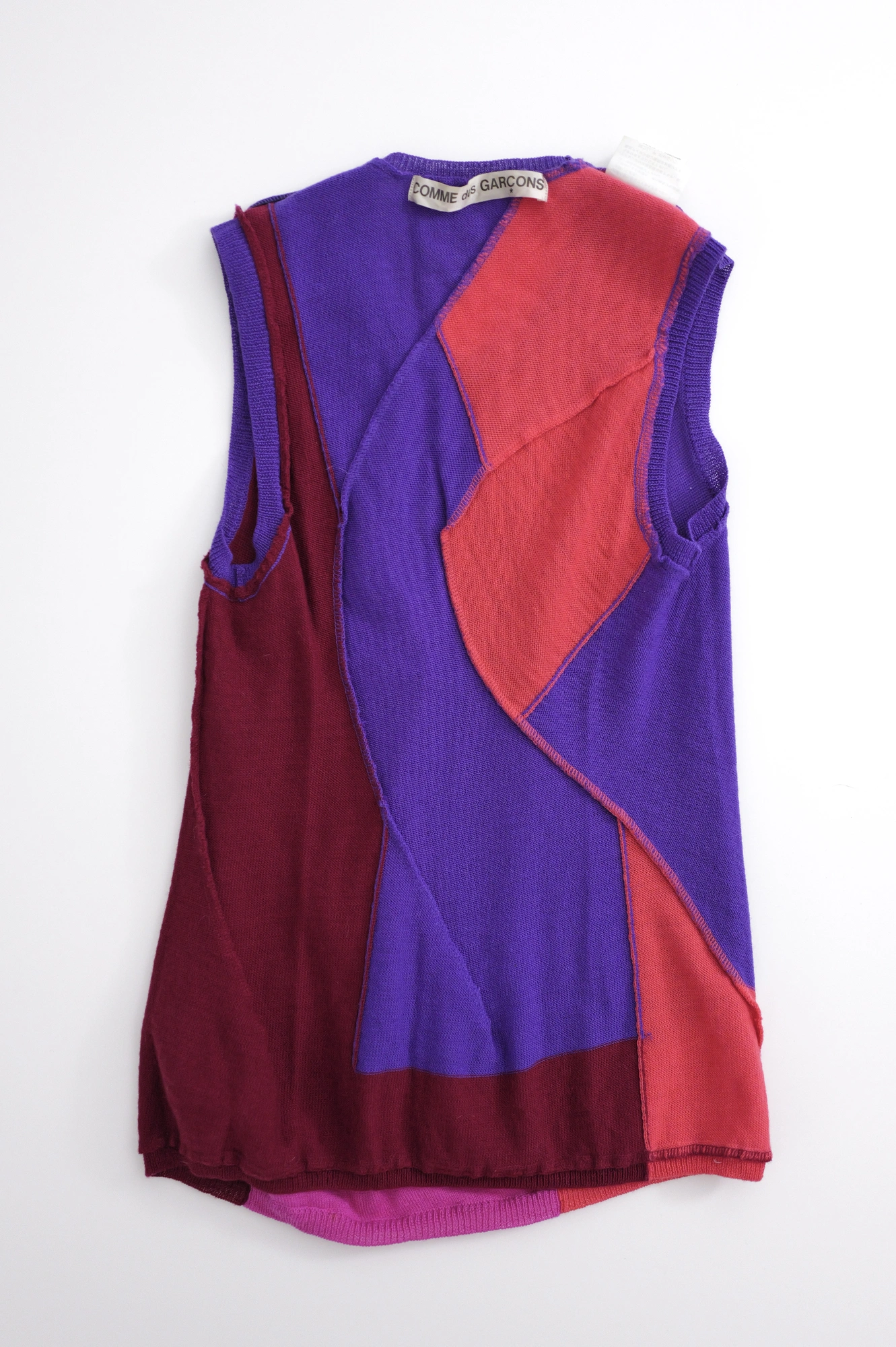COMME DES GARÇONS Pull-over en laine Multicolore vintage, passéist — photo 12