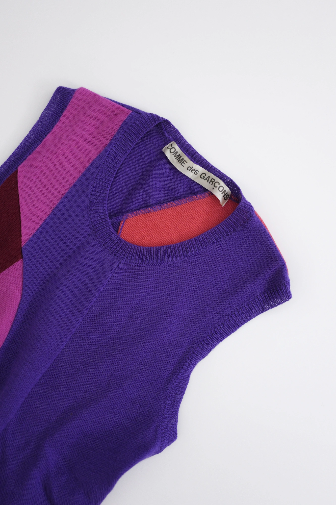 COMME DES GARÇONS Pull-over en laine Multicolore vintage, passéist — photo 3