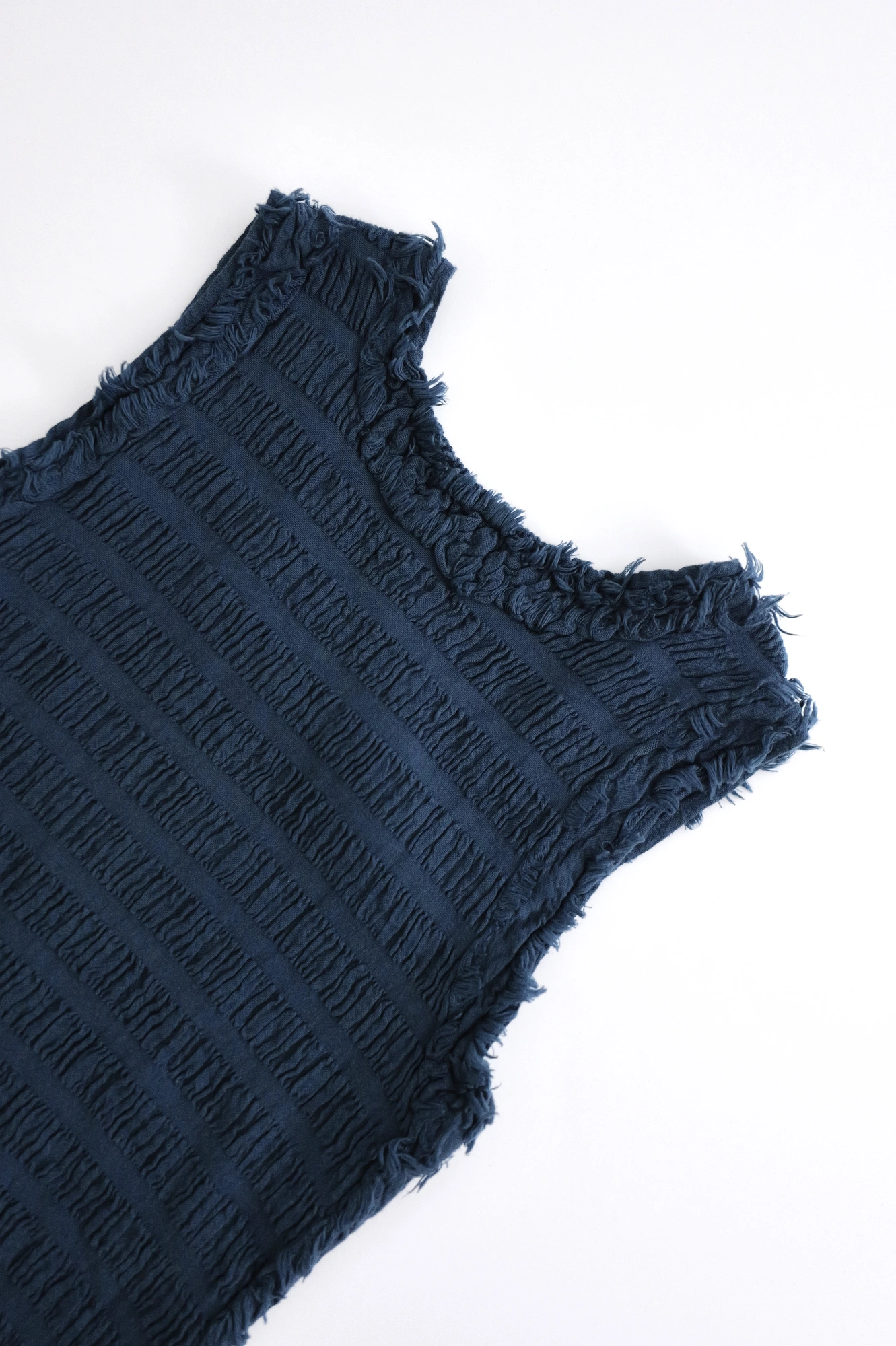 ISSEY MIYAKE Débardeur Bleu vintage, passéist — photo 14