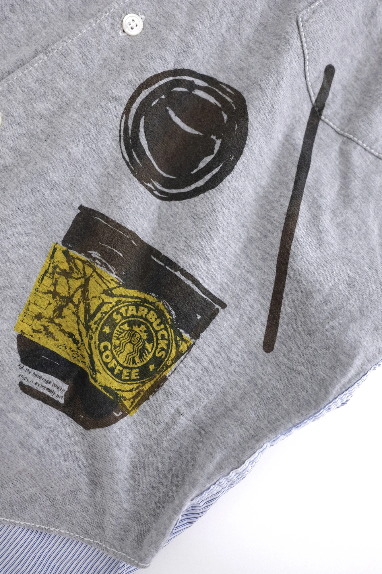 COMME DES GARÇONS Tee shirt Gris vintage, passéist — photo 7