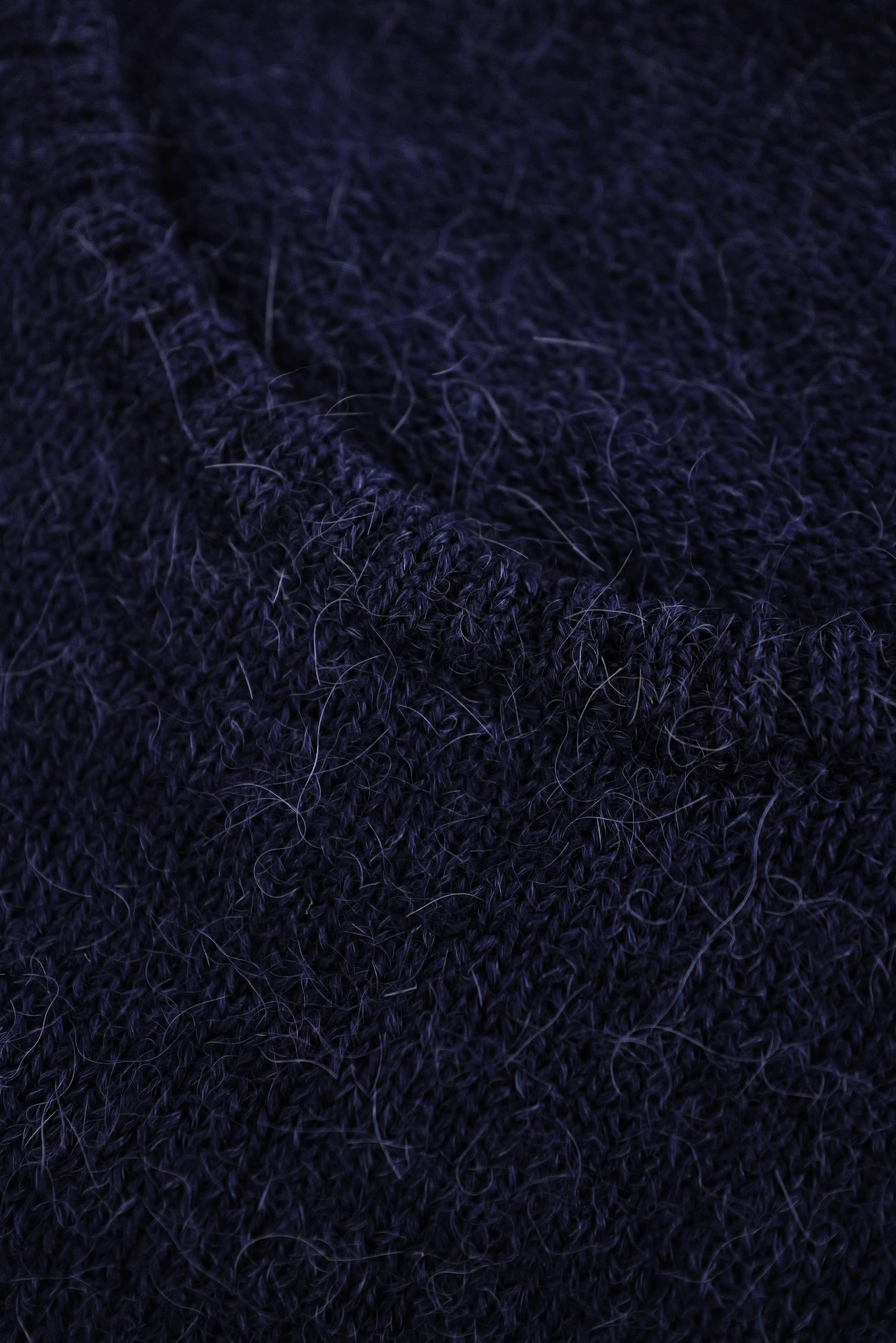 YOHJI YAMAMOTO Pull en laine Marine vintage, passéist — photo 5