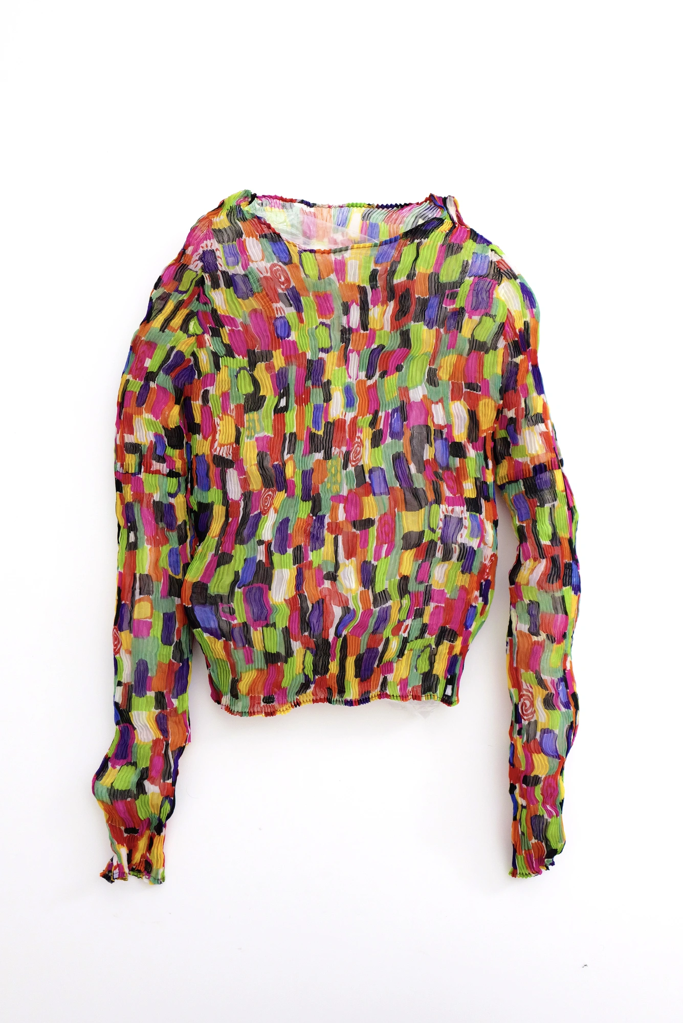 ISSEY MIYAKE Blouse Multicolore vintage, passéist — photo 6