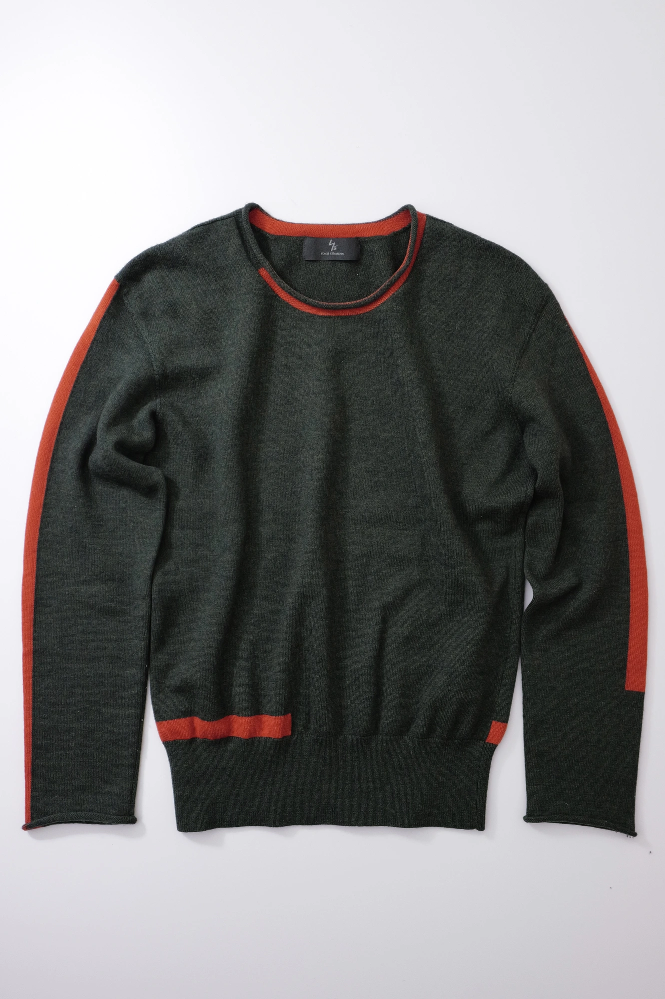 YOHJI YAMAMOTO Pull en laine Vert vintage, passéist — photo 1