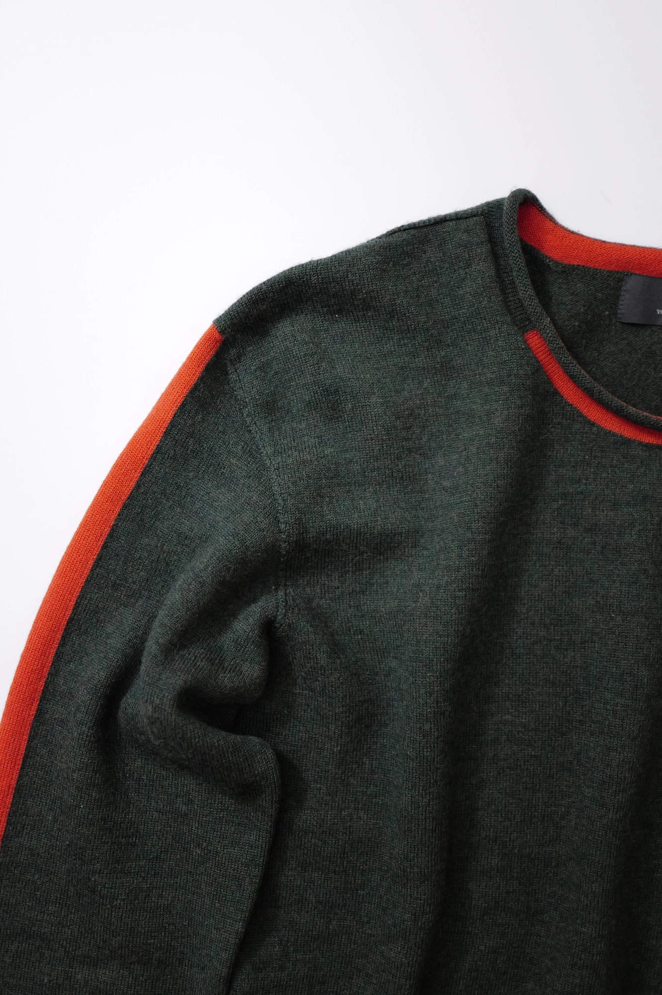 YOHJI YAMAMOTO Pull en laine Vert vintage, passéist — photo 5