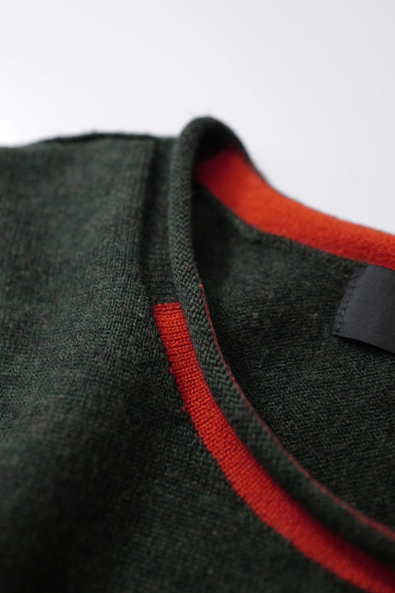 YOHJI YAMAMOTO Pull en laine Vert vintage, passéist — photo 7