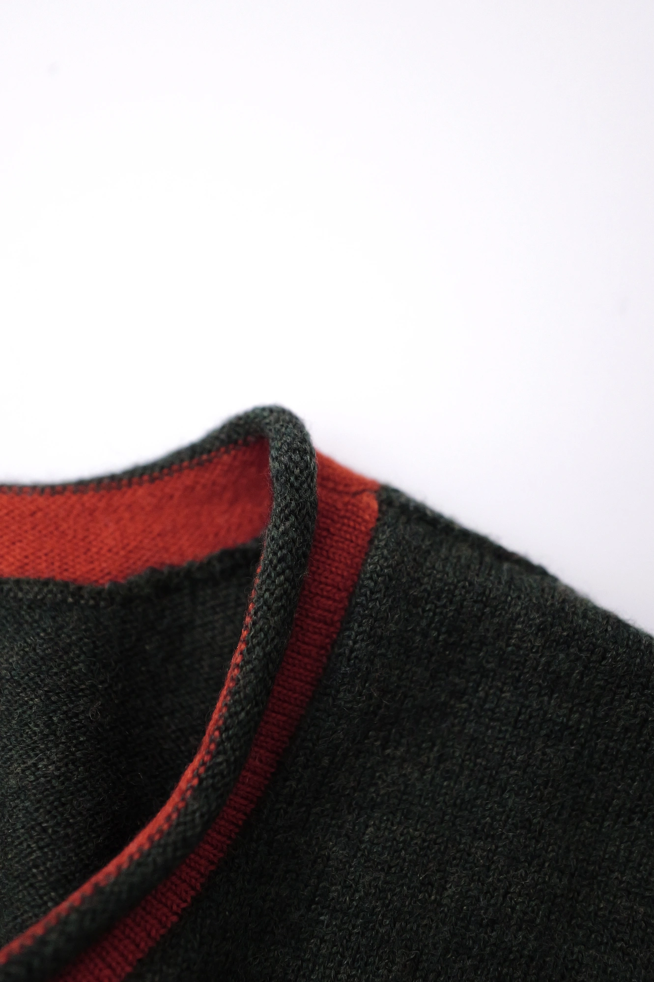 YOHJI YAMAMOTO Pull en laine Vert vintage, passéist — photo 8