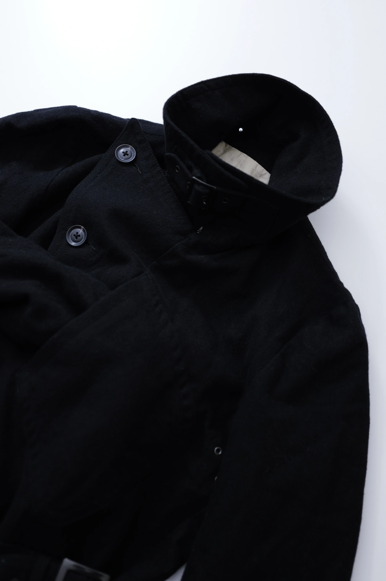 YOHJI YAMAMOTO Parka en laine Noir vintage, passéist — photo 2