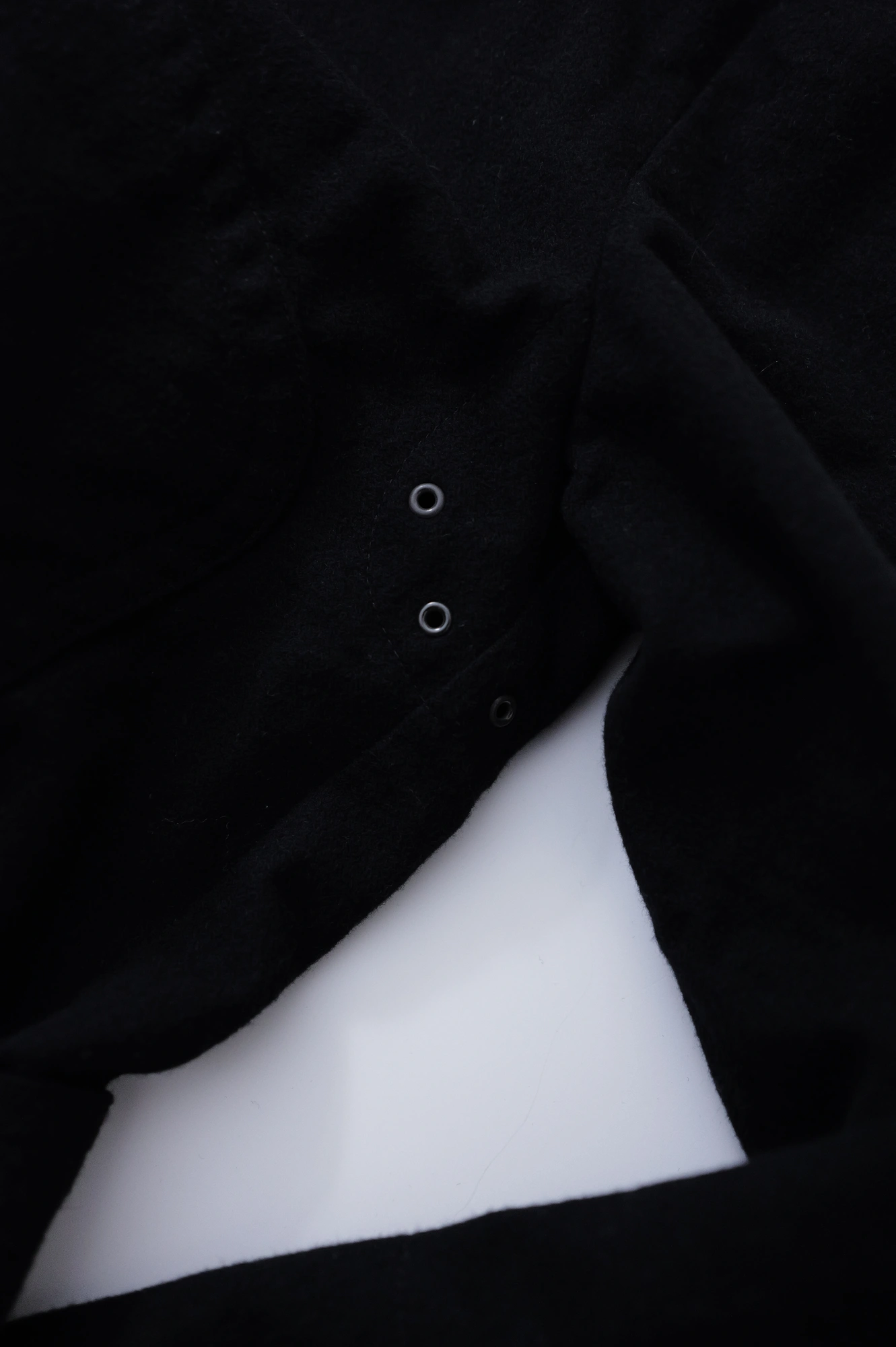 YOHJI YAMAMOTO Parka en laine Noir vintage, passéist — photo 4