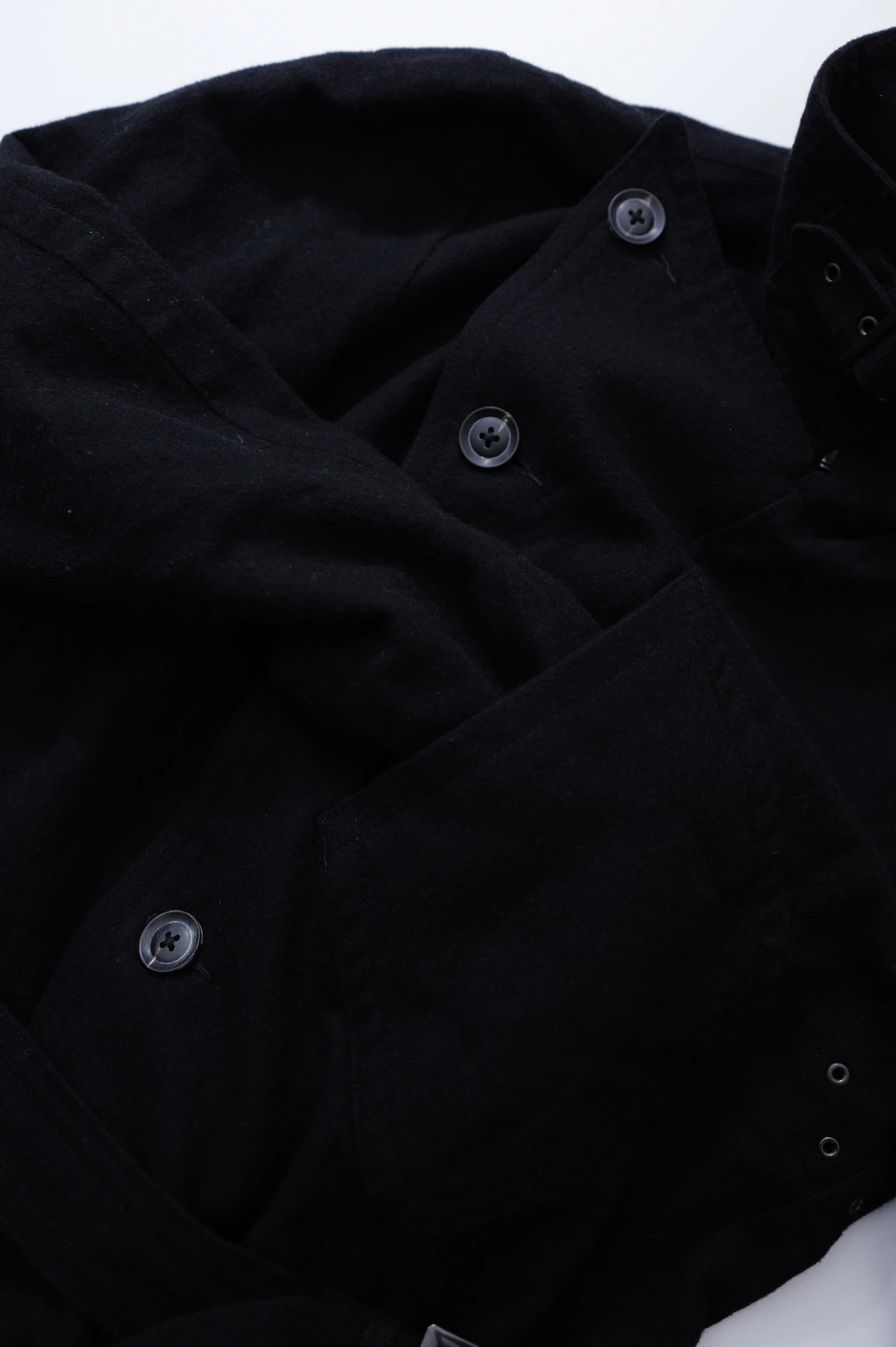 YOHJI YAMAMOTO Parka en laine Noir vintage, passéist — photo 6