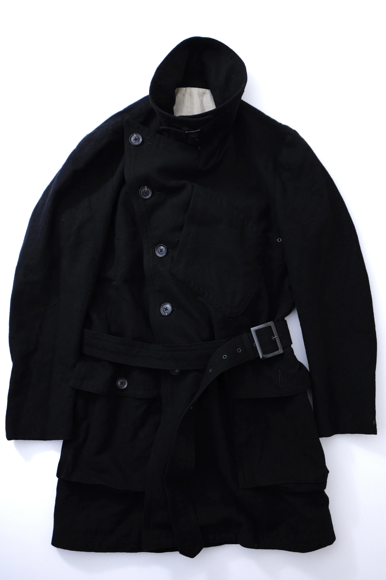 YOHJI YAMAMOTO Parka en laine Noir vintage, passéist — photo 7