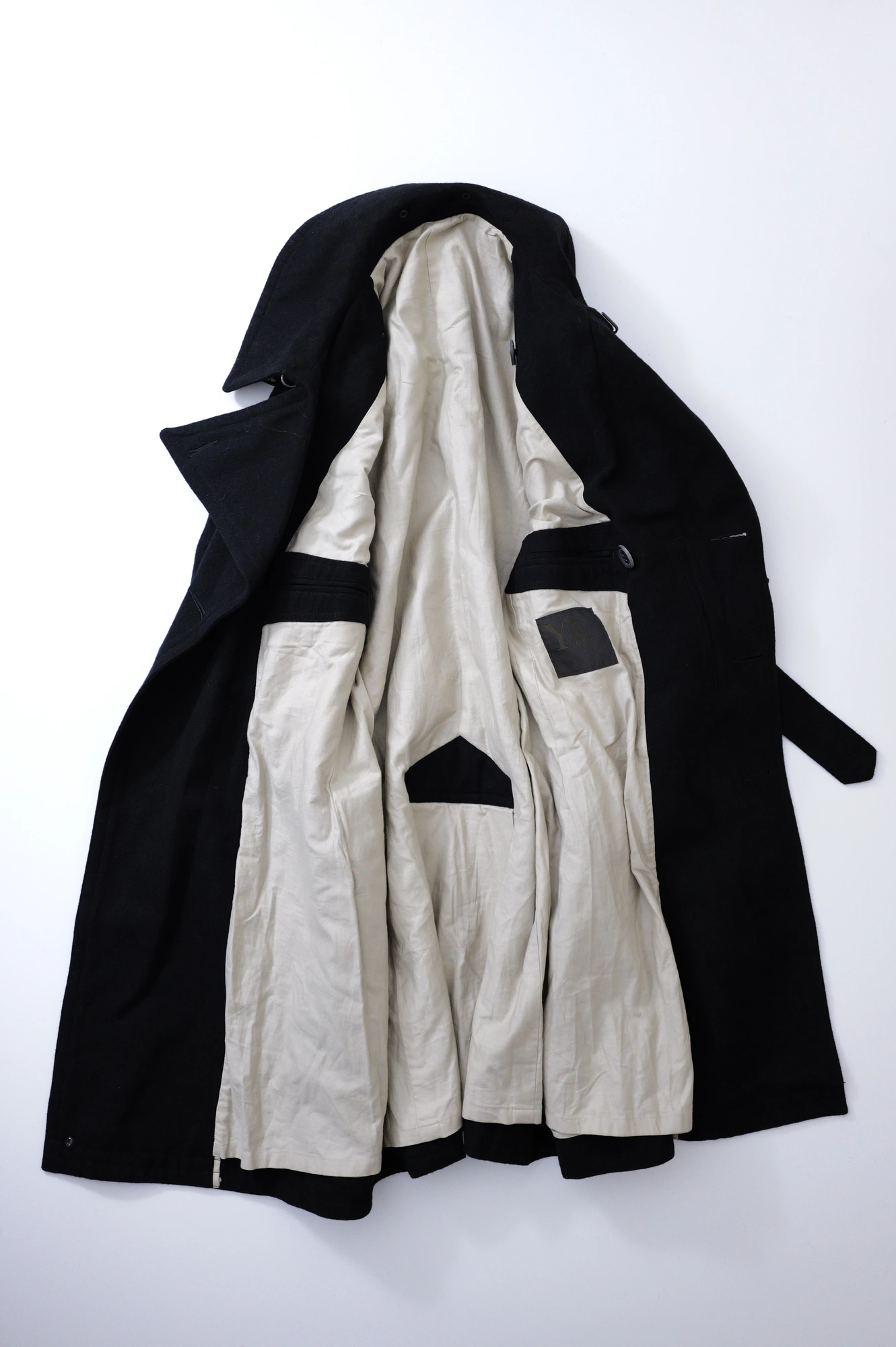 YOHJI YAMAMOTO Parka en laine Noir vintage, passéist — photo 9
