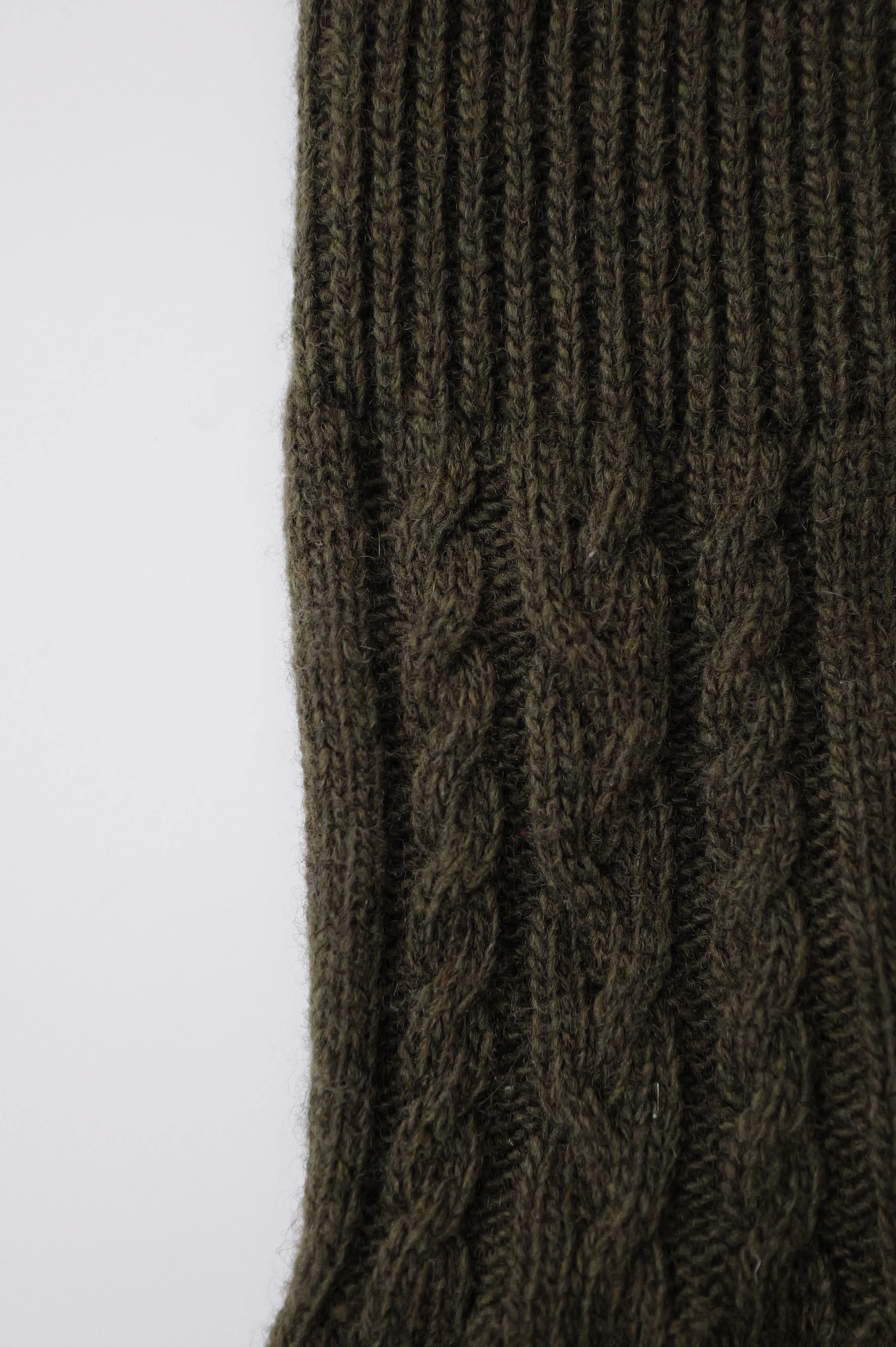 YOHJI YAMAMOTO Gants long en laine Kaki vintage, passéist — photo 5