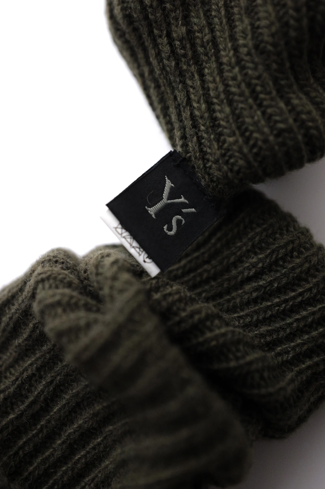 YOHJI YAMAMOTO Gants long en laine Kaki vintage, passéist — photo 8