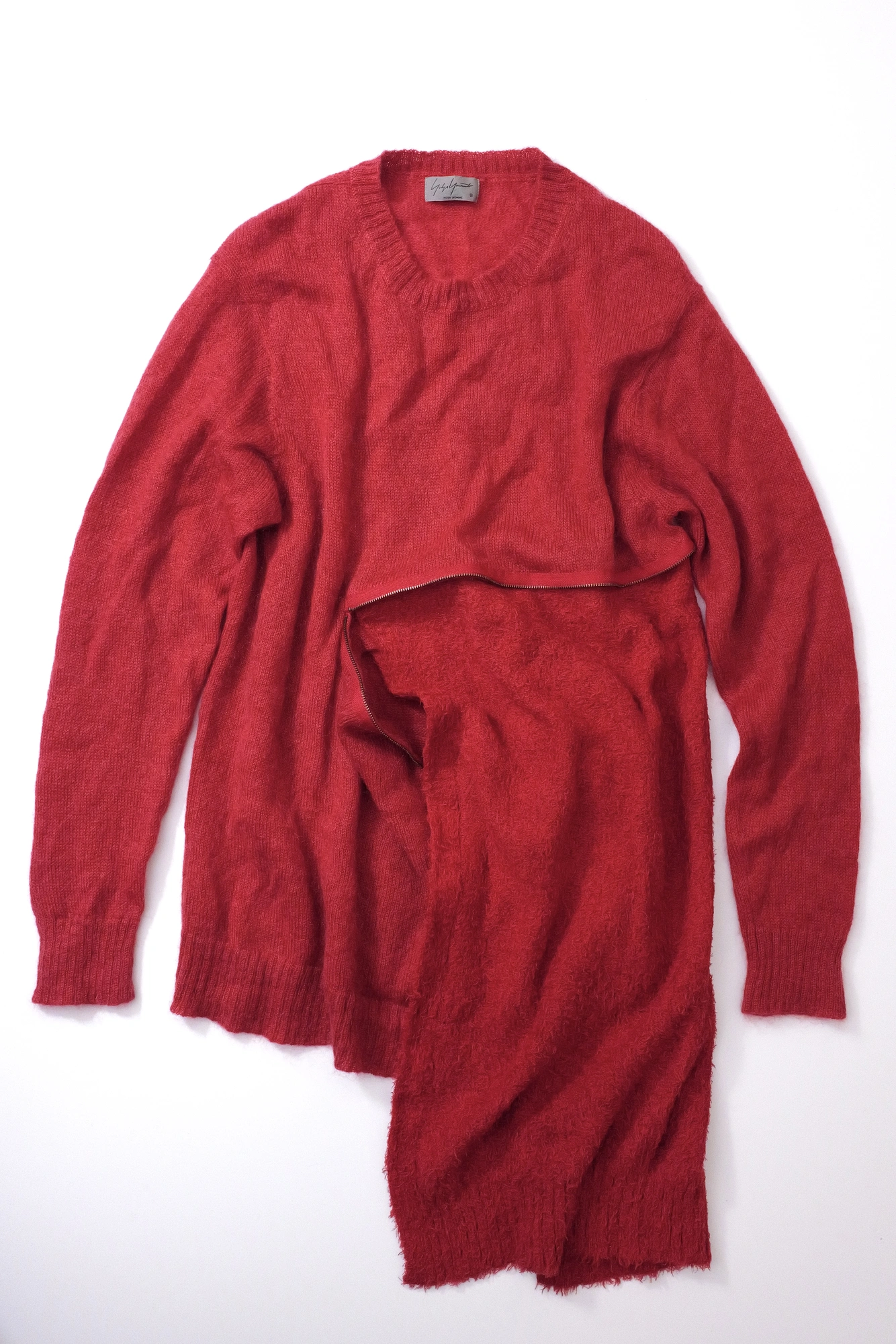 YOHJI YAMAMOTO Pull en laine Rouge vintage, passéist — photo 1