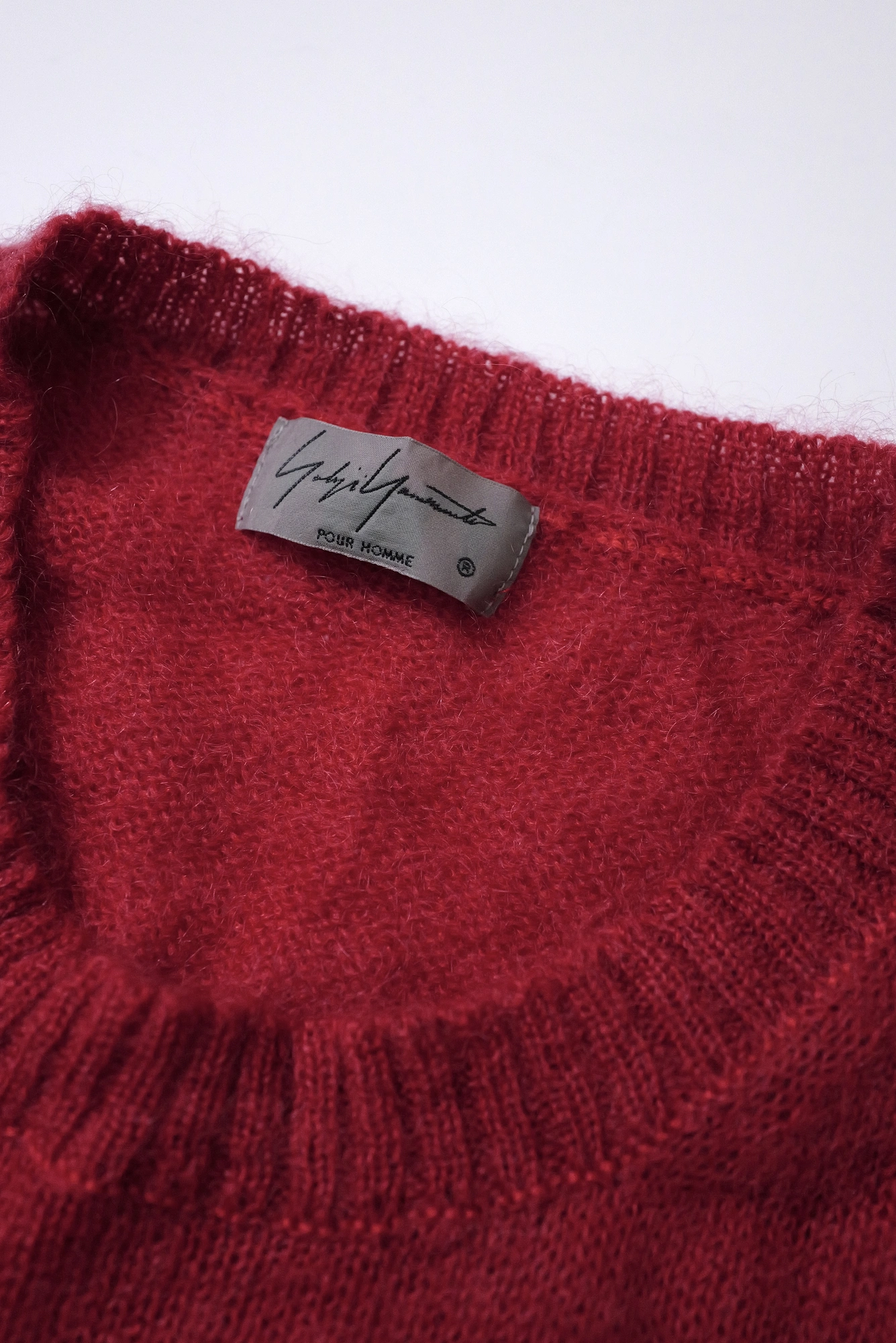 YOHJI YAMAMOTO Pull en laine Rouge vintage, passéist — photo 7