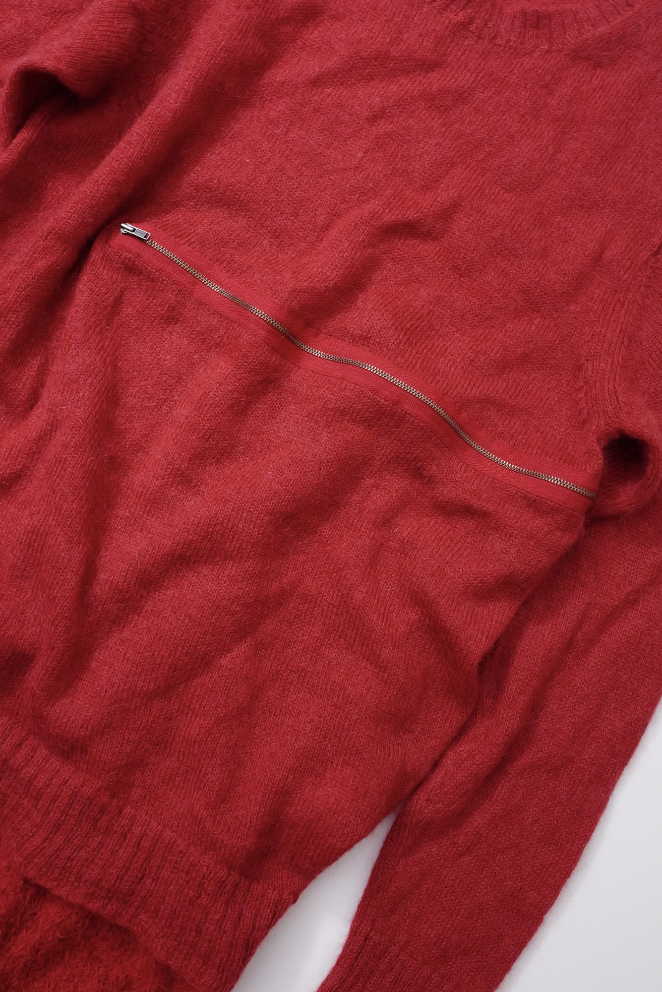 YOHJI YAMAMOTO Pull en laine Rouge vintage, passéist — photo 9