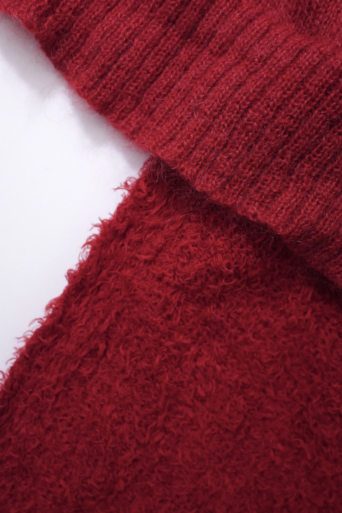 YOHJI YAMAMOTO Pull en laine Rouge vintage, passéist — photo 10