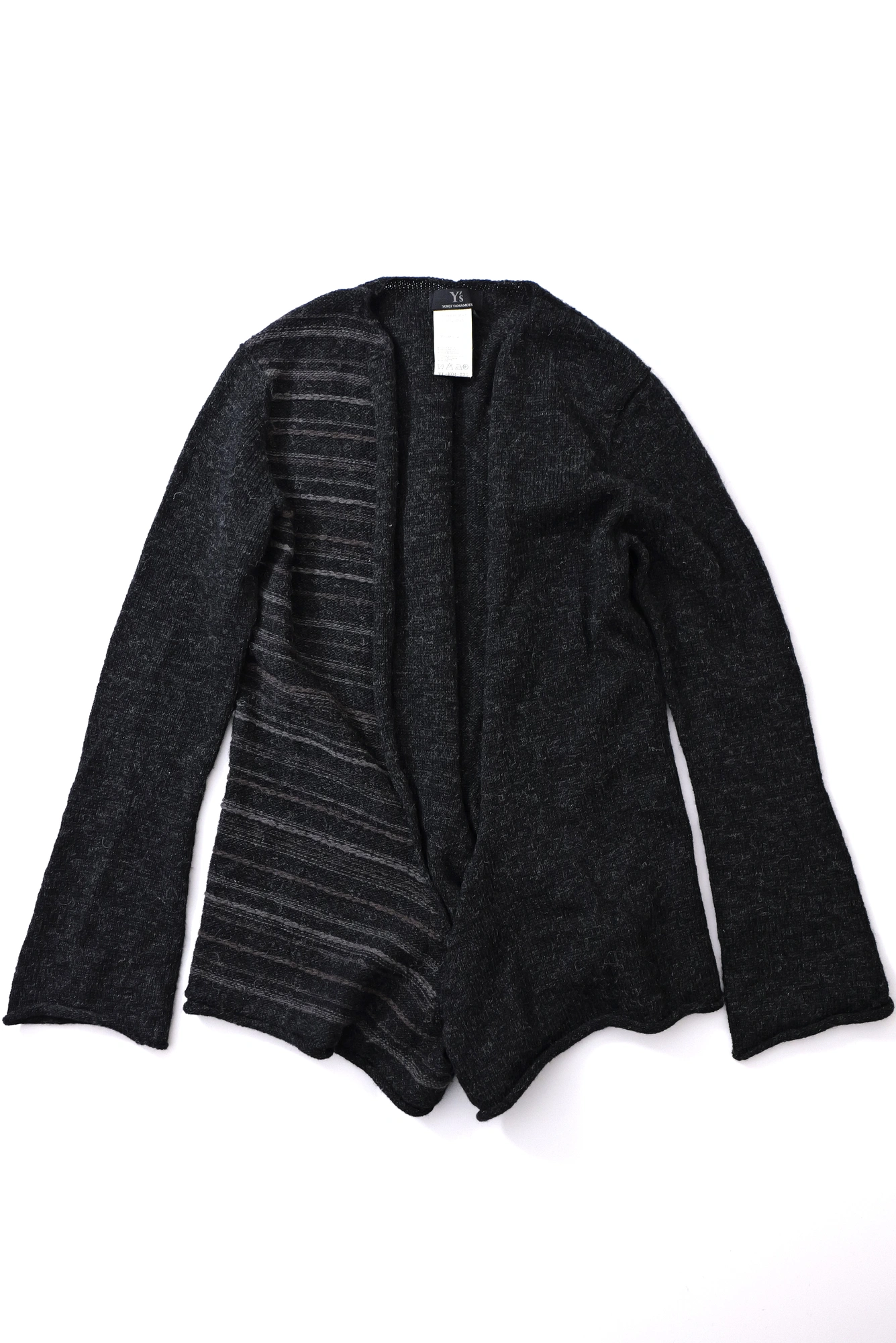 YOHJI YAMAMOTO Gilet long en laine Noir vintage, passéist — photo 1