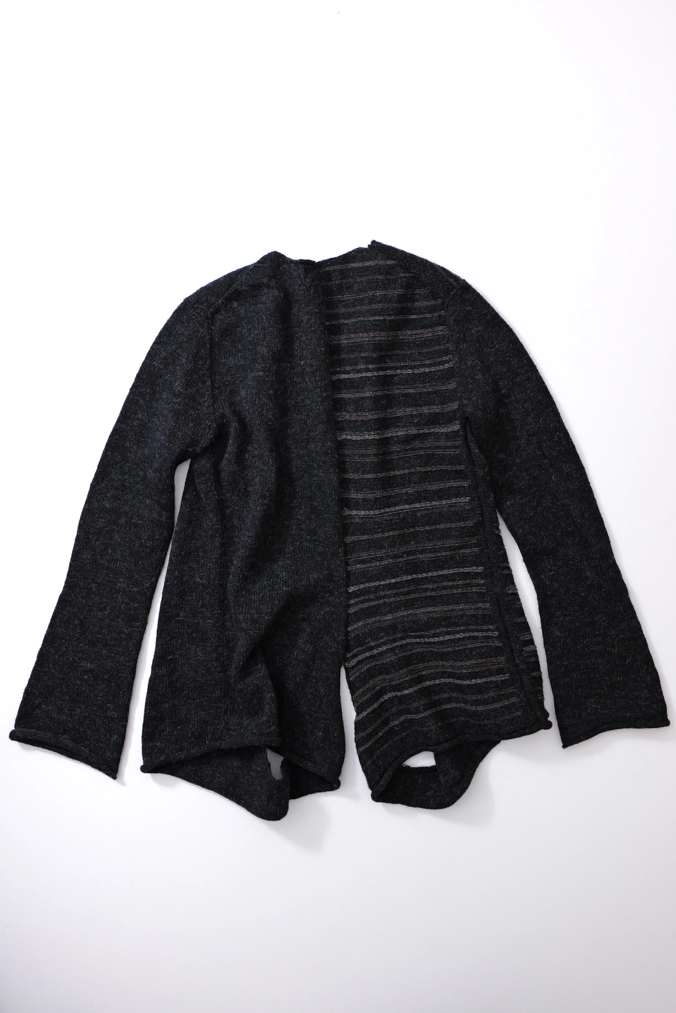 YOHJI YAMAMOTO Gilet long en laine Noir vintage, passéist — photo 16