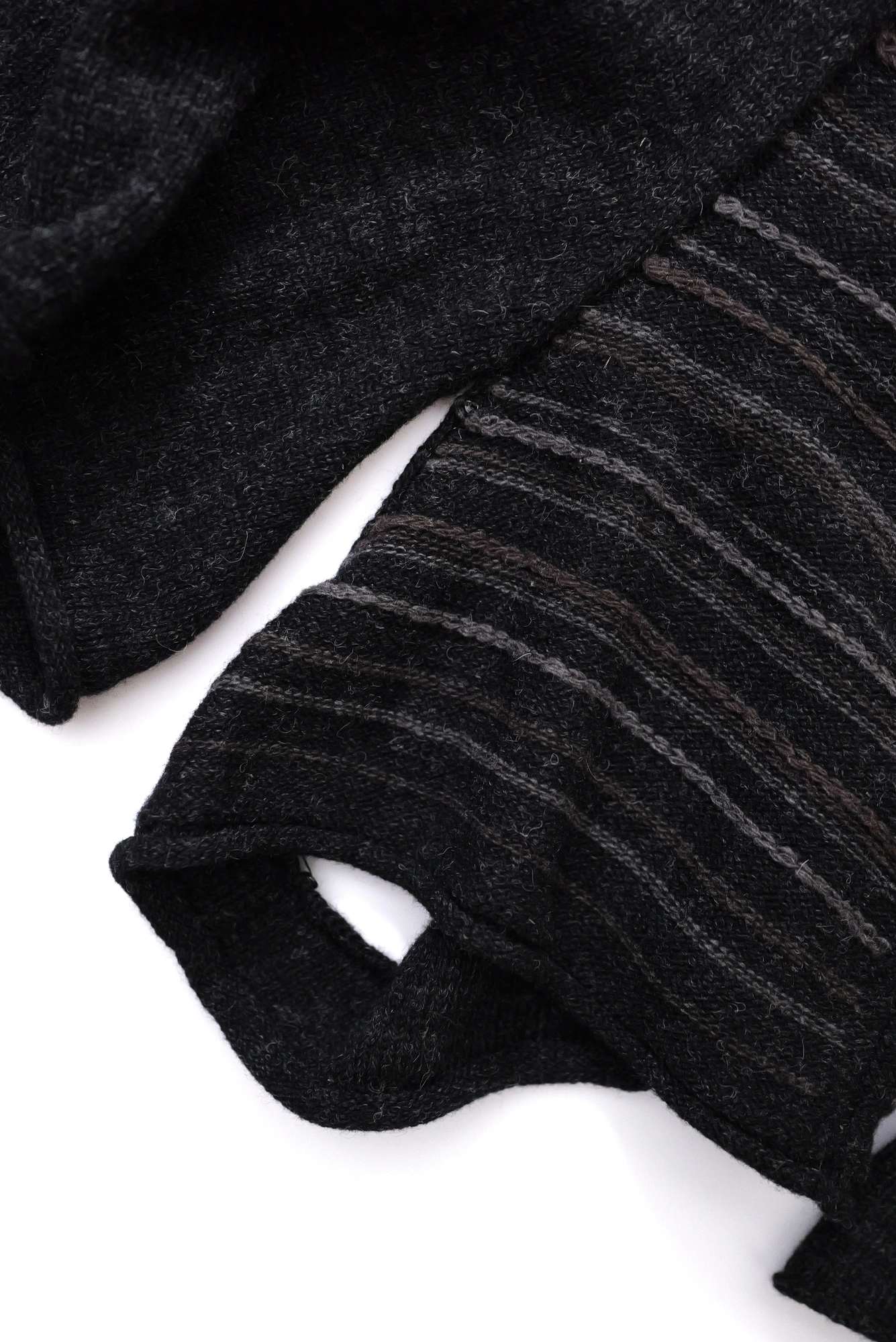 YOHJI YAMAMOTO Gilet long en laine Noir vintage, passéist — photo 18