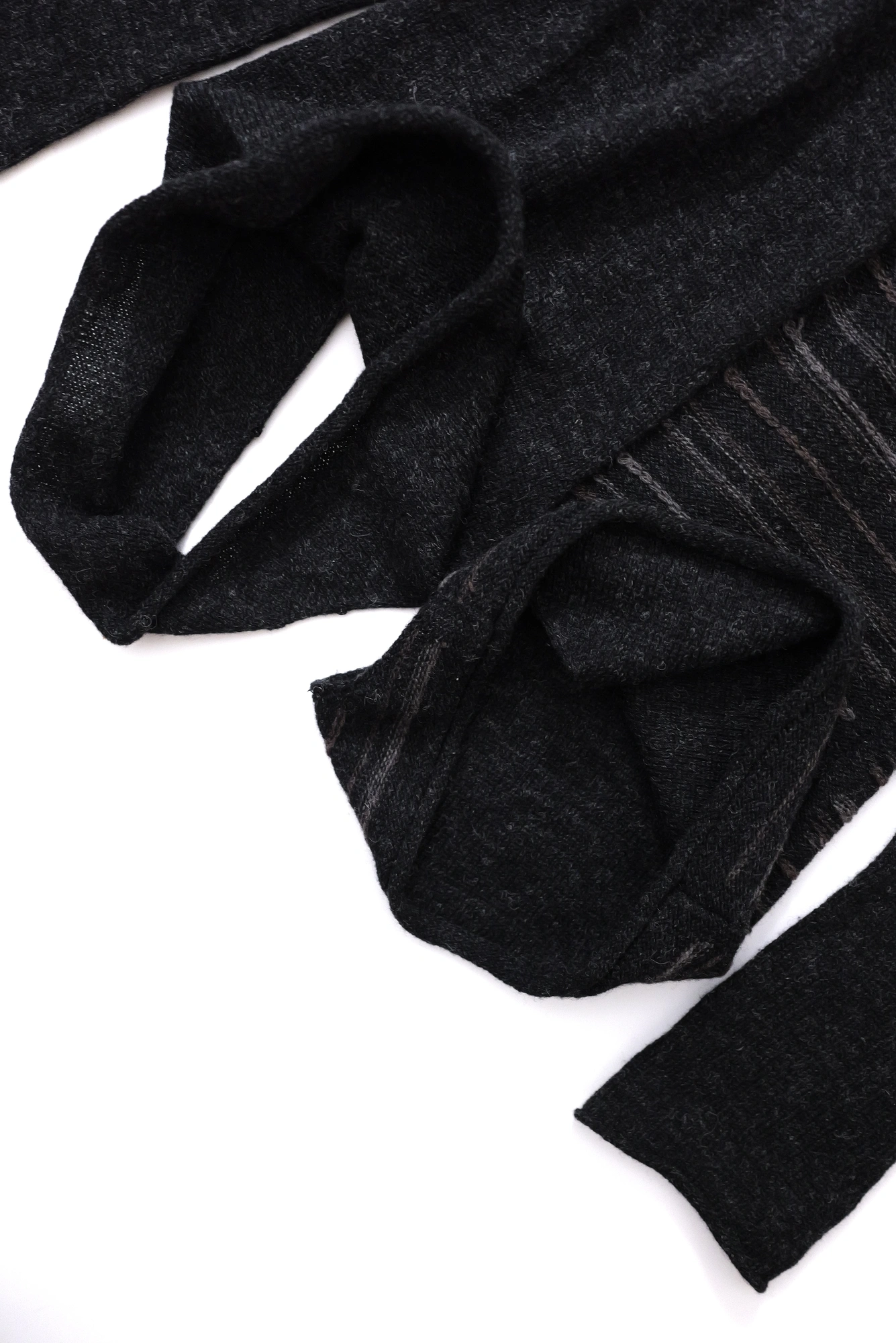 YOHJI YAMAMOTO Gilet long en laine Noir vintage, passéist — photo 19