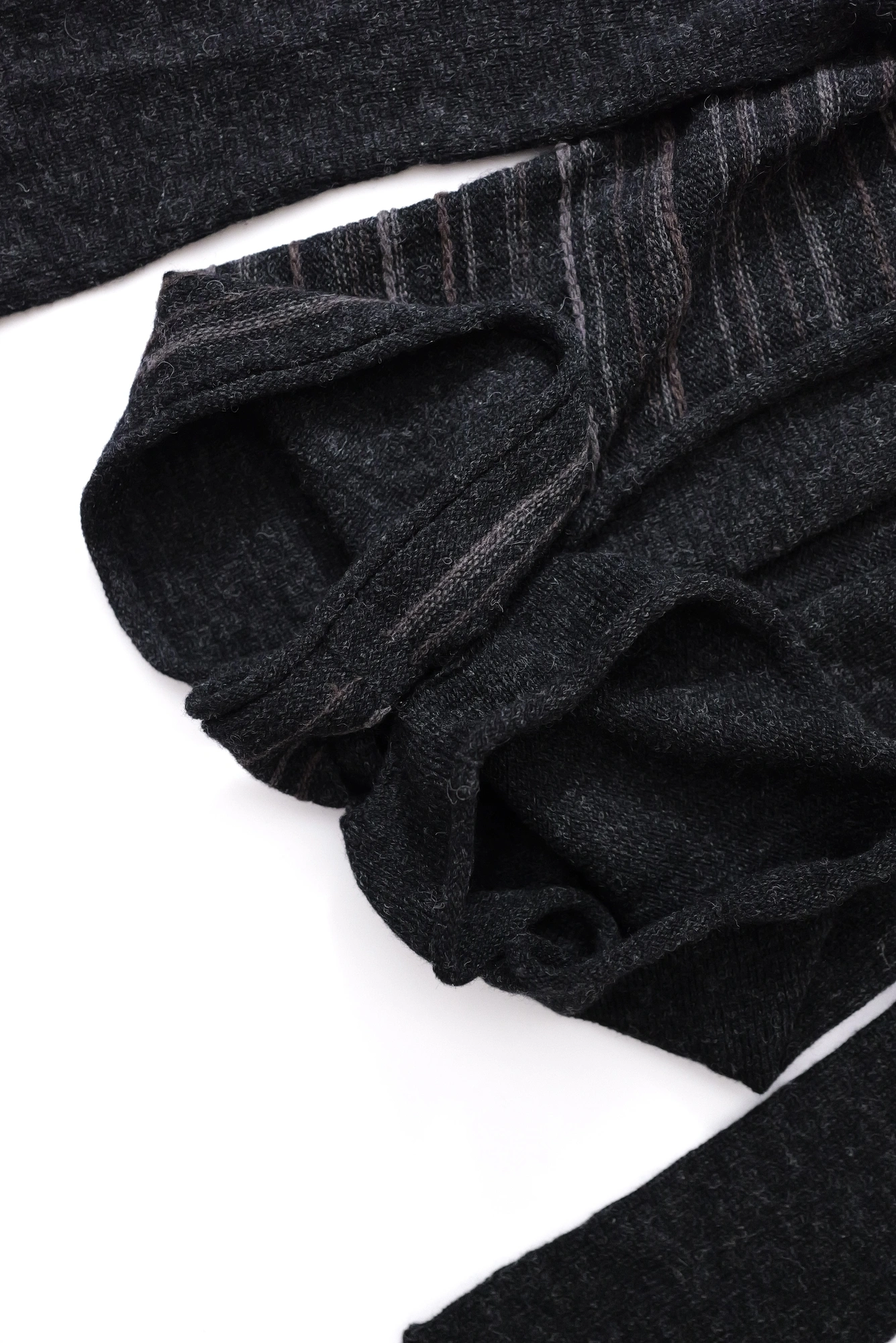 YOHJI YAMAMOTO Gilet long en laine Noir vintage, passéist — photo 6