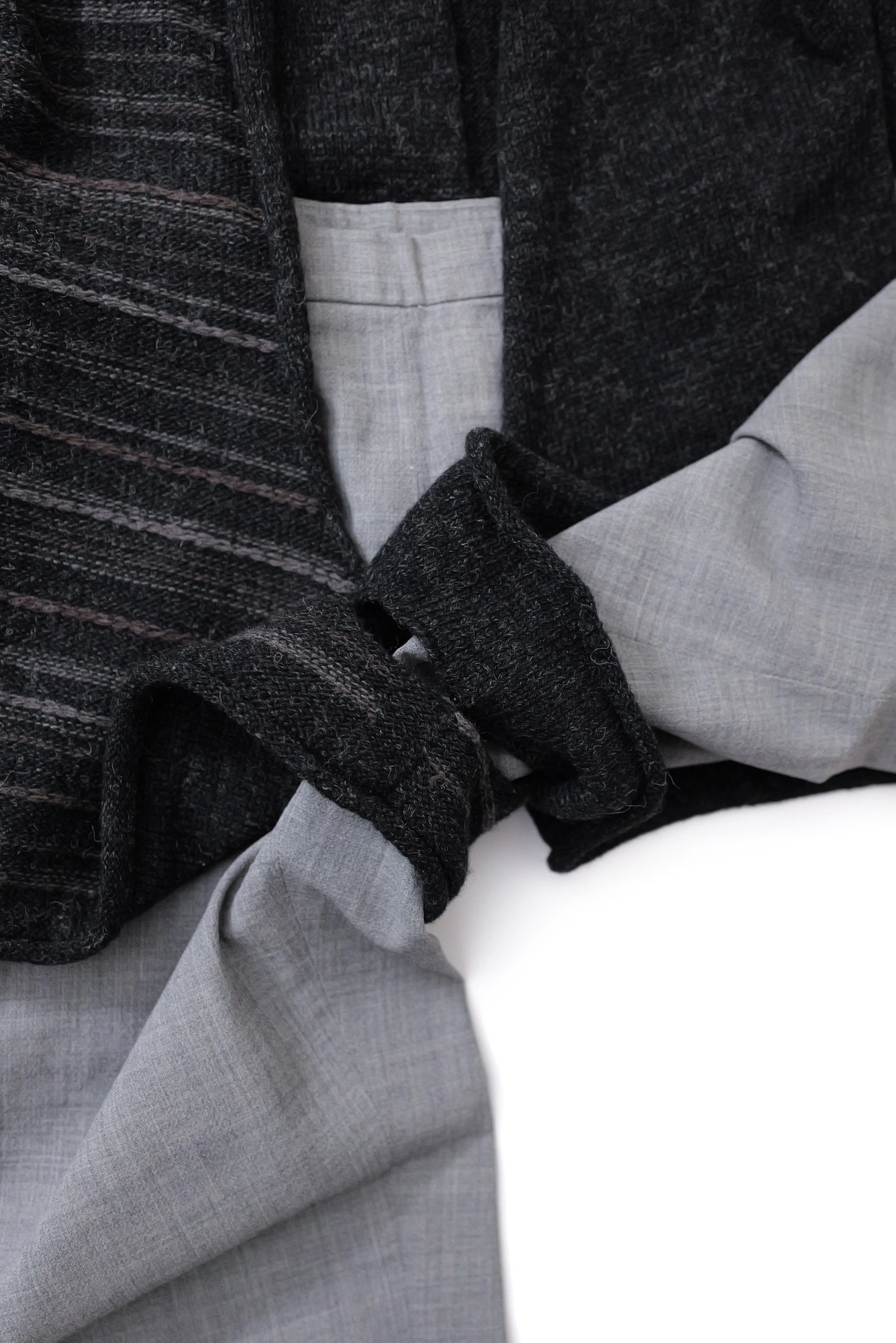 YOHJI YAMAMOTO Gilet long en laine Noir vintage, passéist — photo 8