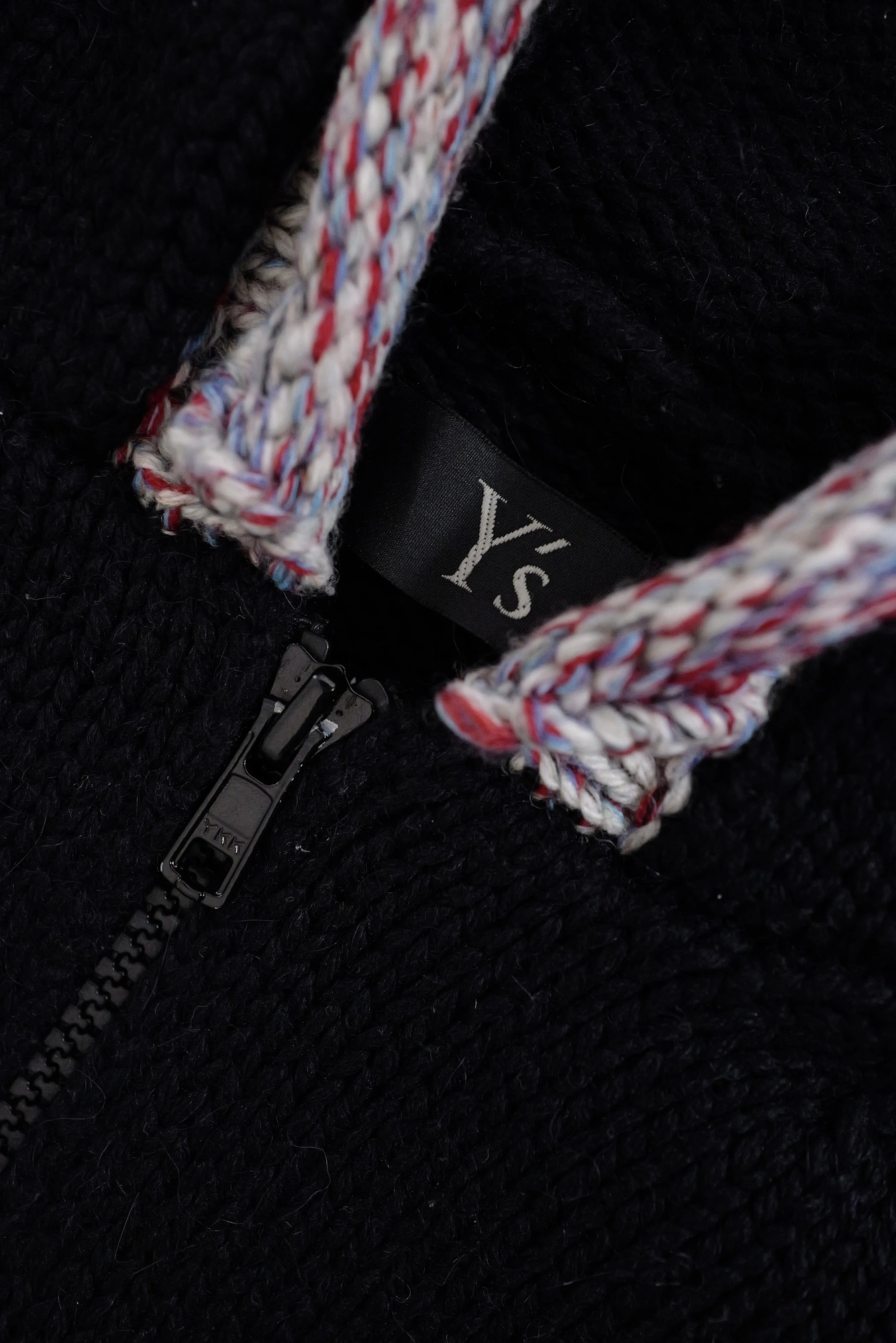 YOHJI YAMAMOTO Pull en laine Noir vintage, passéist — photo 4