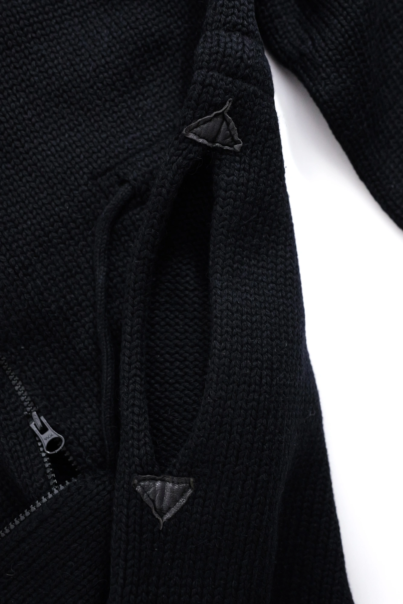 YOHJI YAMAMOTO Pull en laine Noir vintage, passéist — photo 9