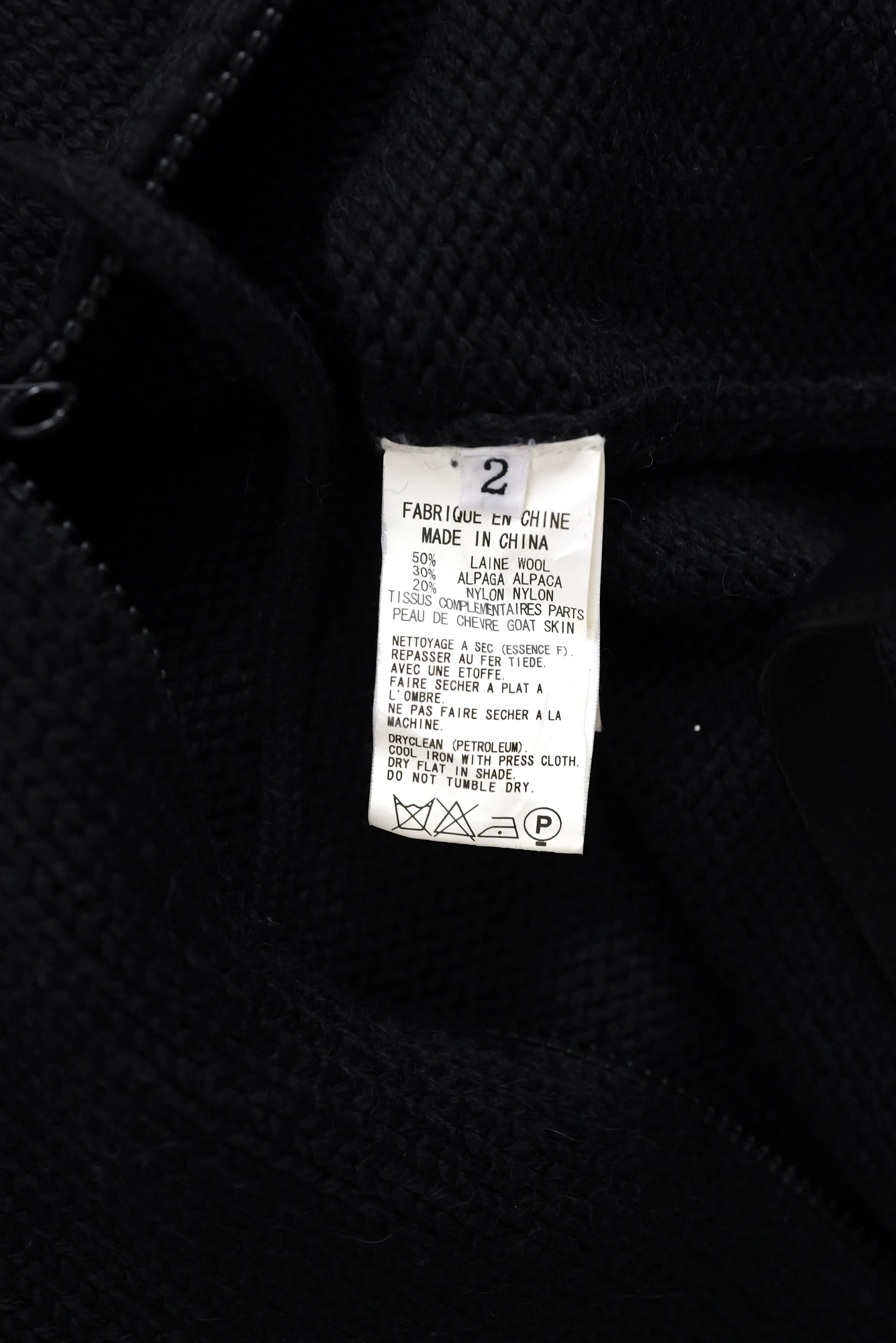 YOHJI YAMAMOTO Pull en laine Noir vintage, passéist — photo 10
