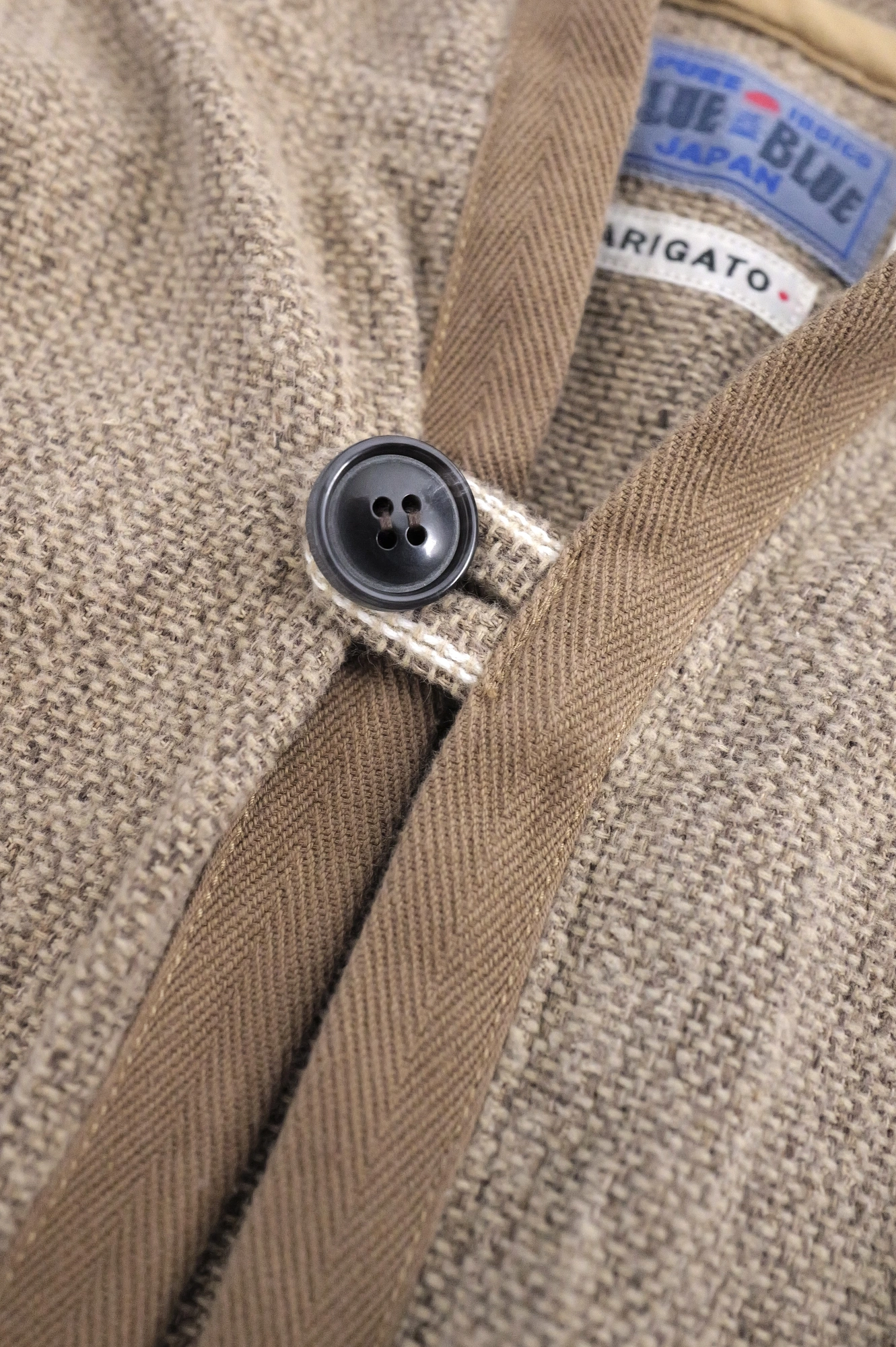 BLUE BLUE JAPAN Gilet Beige vintage, passéist — photo 6