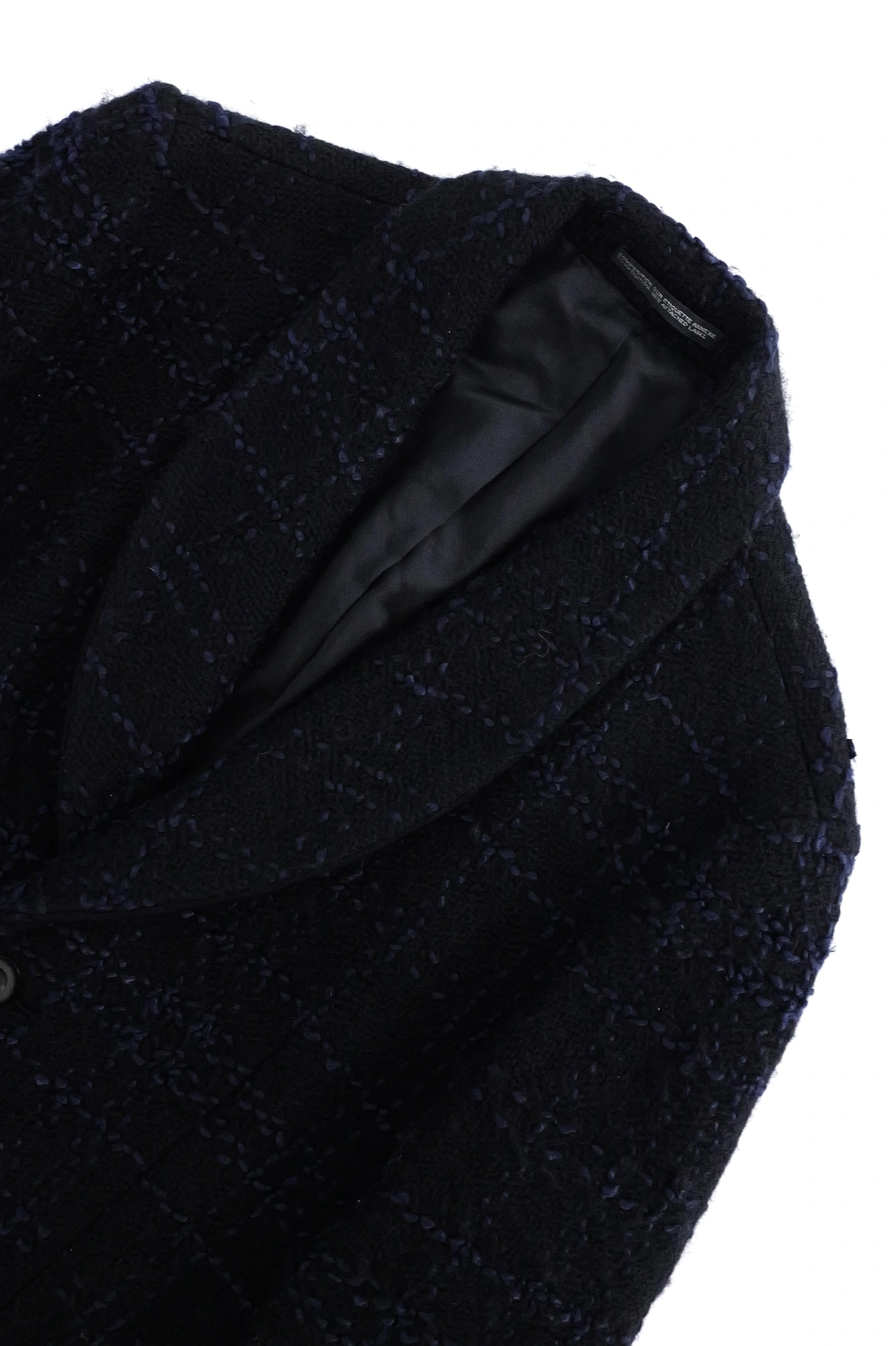 YOHJI YAMAMOTO Blazer en laine Marine vintage, passéist — photo 2