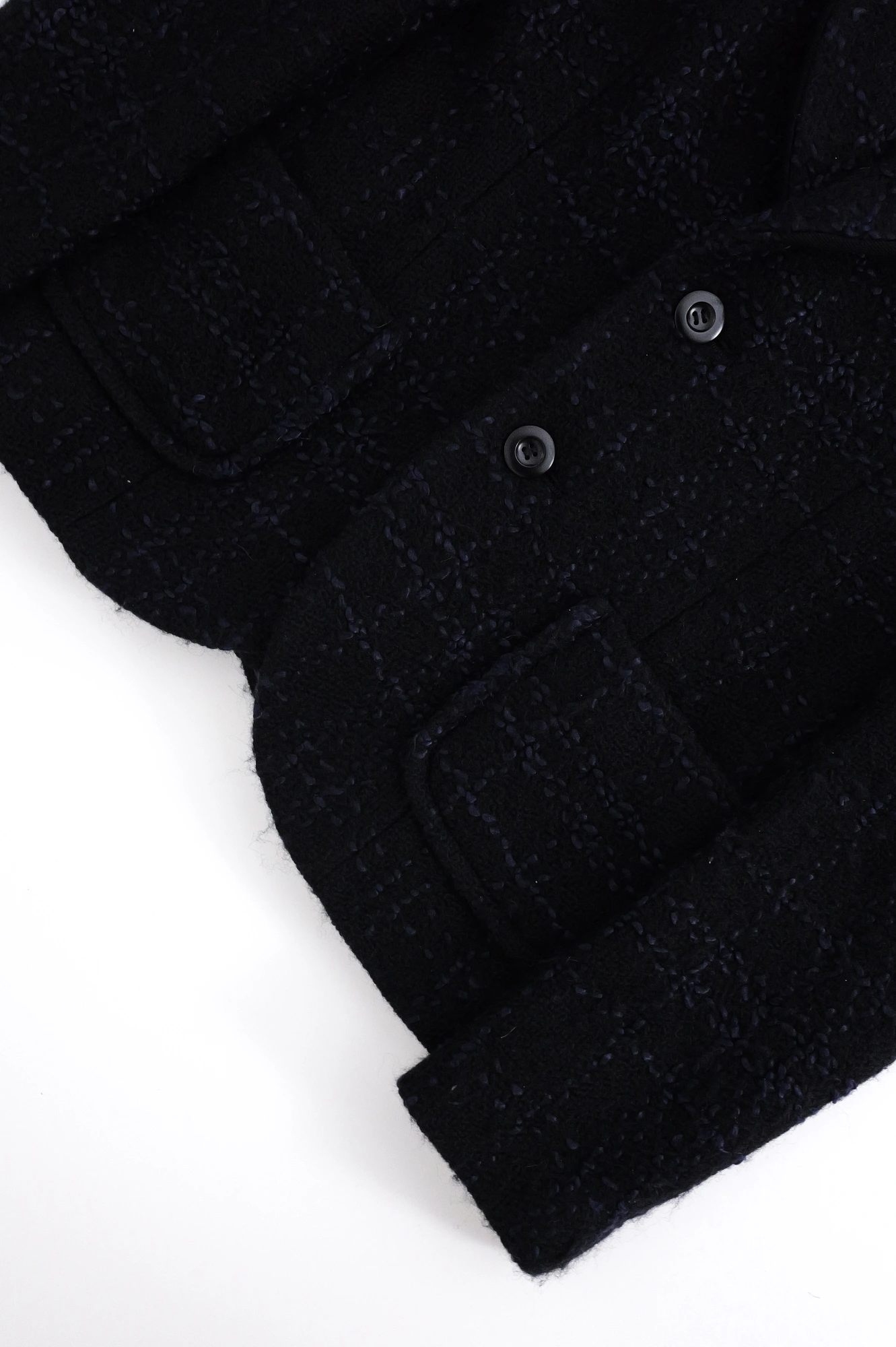 YOHJI YAMAMOTO Blazer en laine Marine vintage, passéist — photo 3
