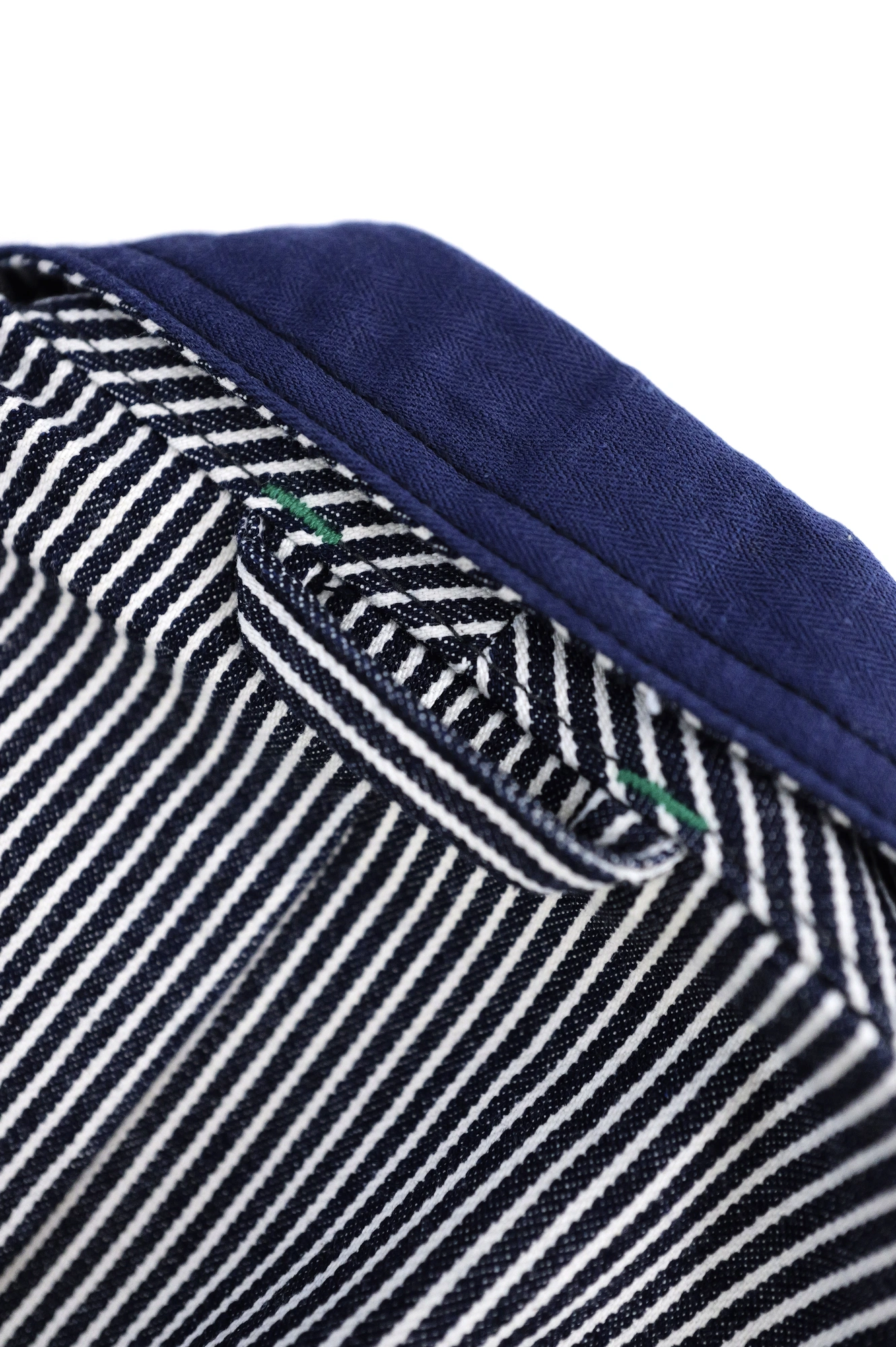 BLUE BLUE JAPAN Veste hickory Marine vintage, passéist — photo 17